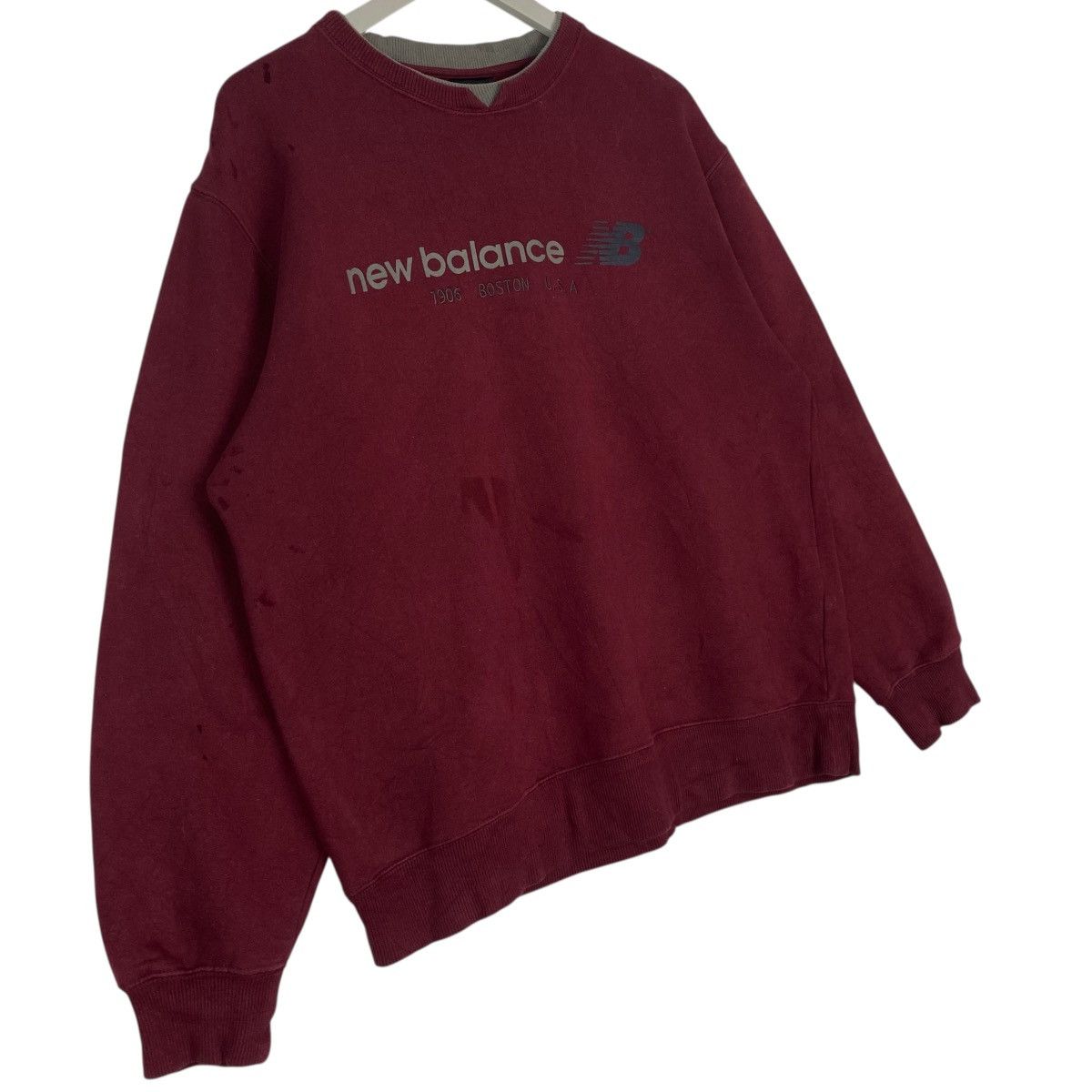 Other Vintage New Balance Full Print Crewneck Sweatshirt Red Size US L / EU 52-54 / 3 - 3 Thumbnail