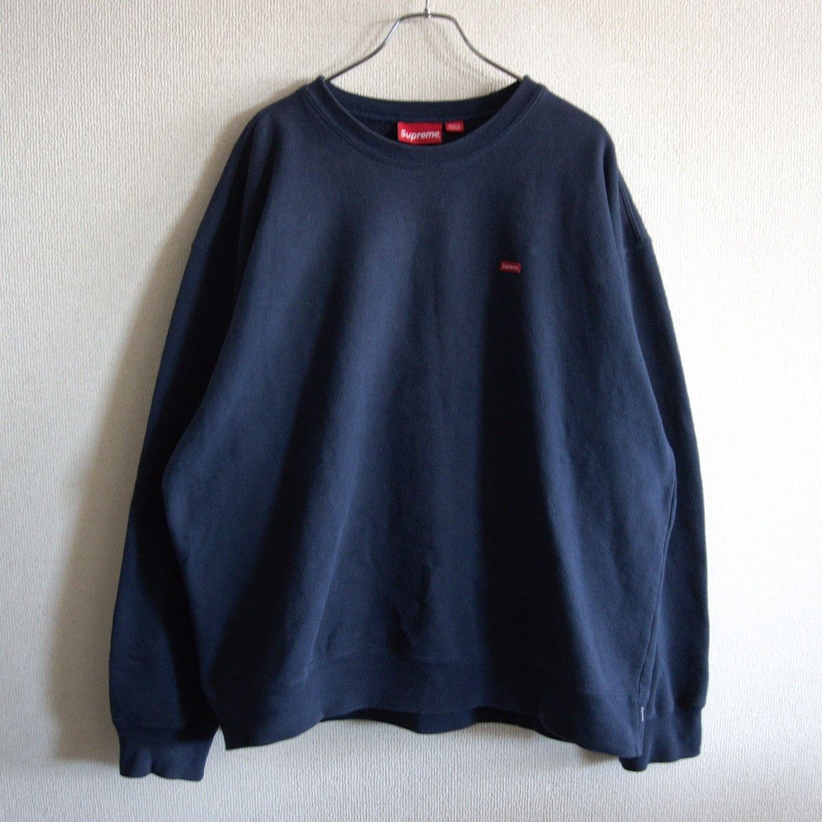 Supreme SS25 Supreme Washed Box Logo Crewneck (Navy) Size Medium