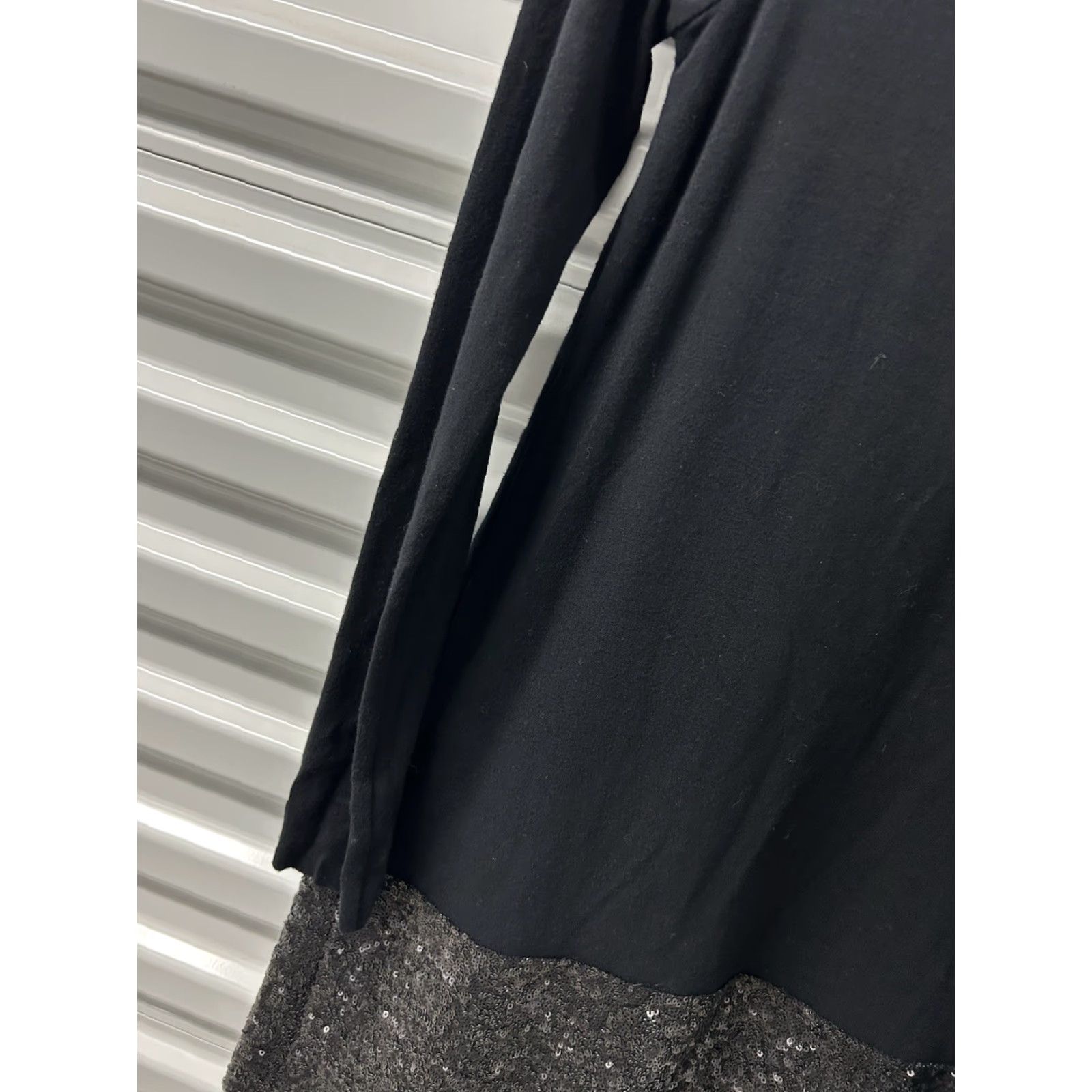 Bailey 44 VINTAGE Women Bailey44 Dressed Stretch Black/Sparkle Accent Contrast Shift Dress Size XS Size XS / US 0-2 / IT 36-38 - 6 Thumbnail