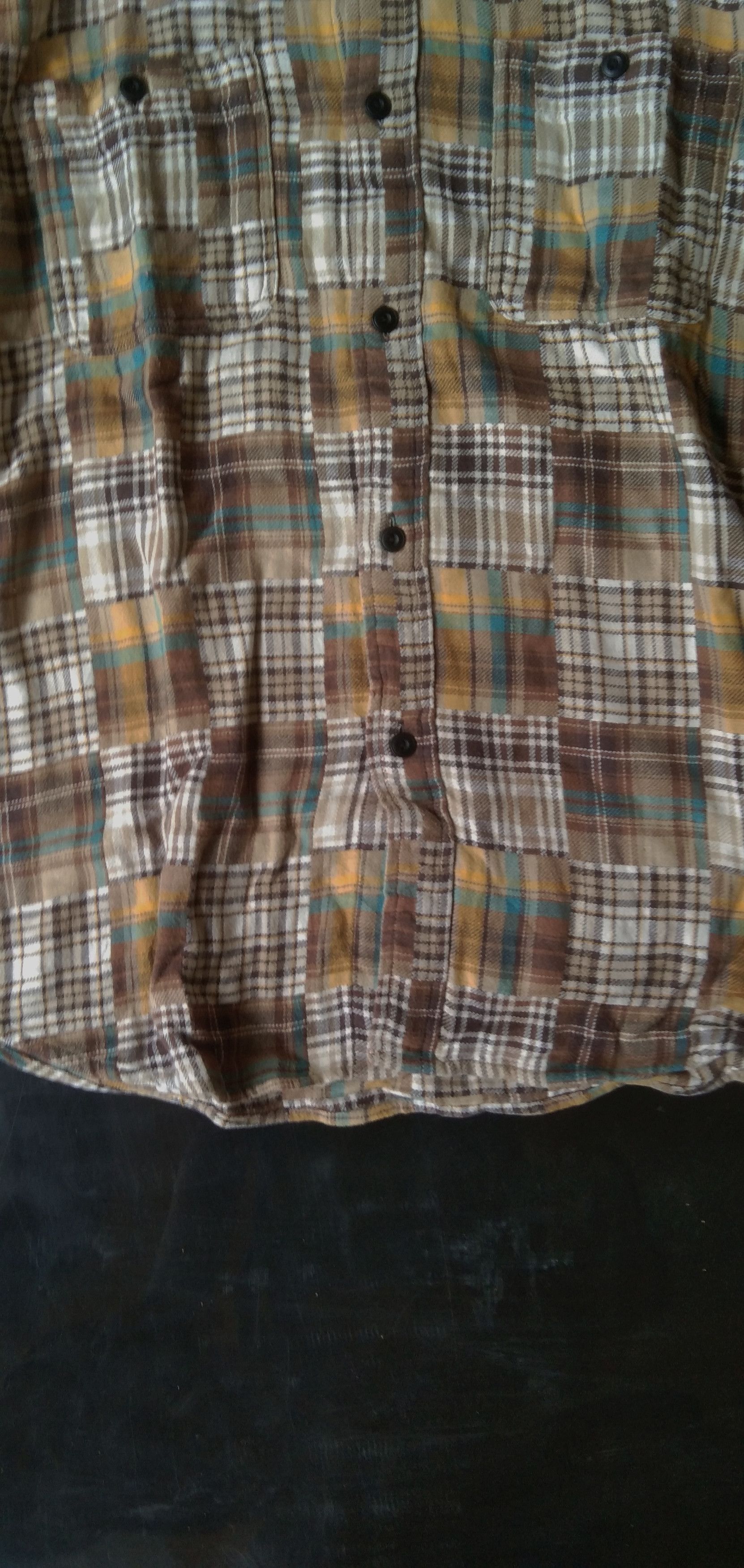 Uniqlo Vintage uniqlo 00s patchwork flanell Size US L / EU 52-54 / 3 - 3 Thumbnail