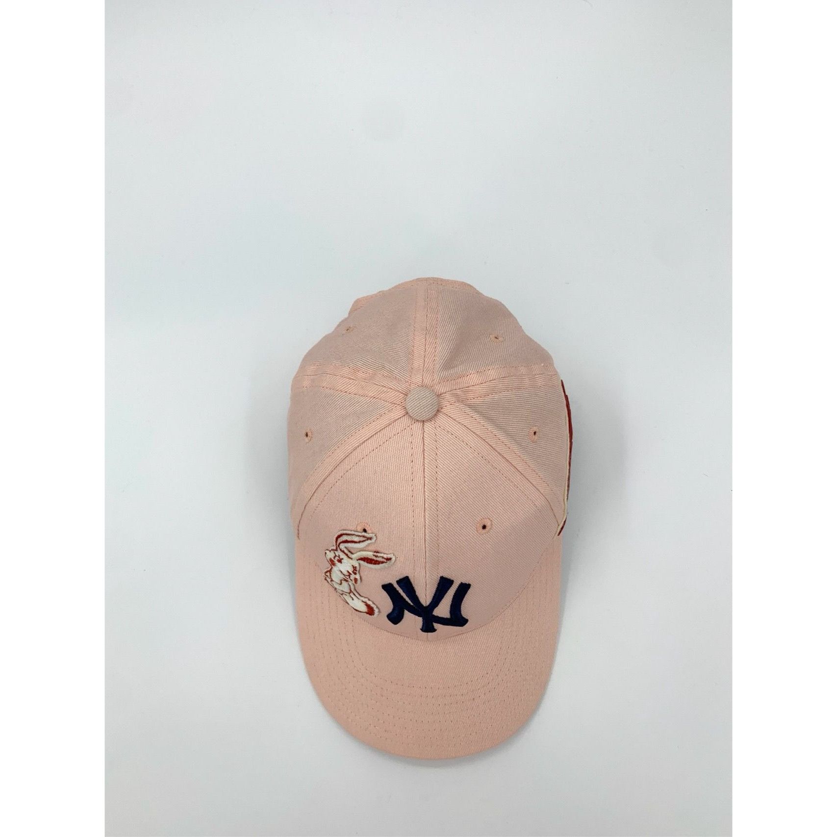 Gucci Gucci X MLB NY Yankees Pink Embroidered Rabbit Baseball Cap Size ONE SIZE - 6 Thumbnail