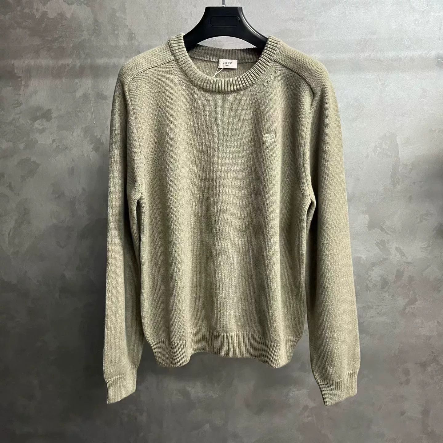 Celine Celine Embroidered Oversized Beige Sweater xl Men Size US XL / EU 56 / 4 - 1 Thumbnail