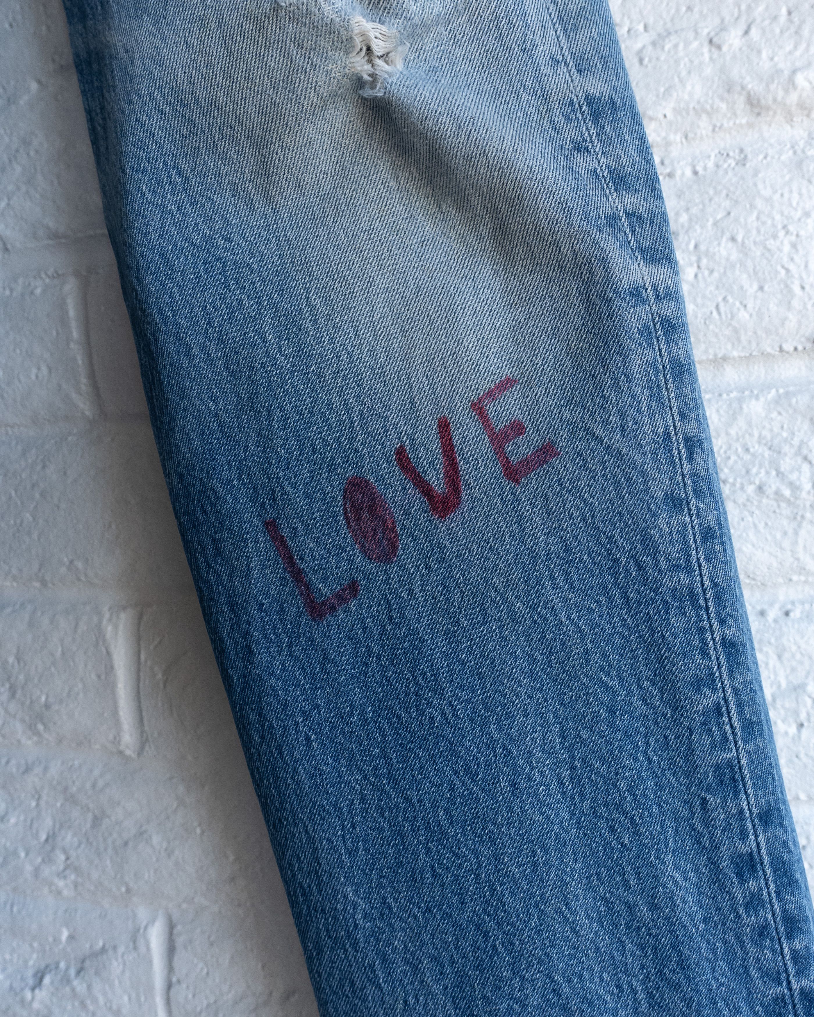 Levi's Vintage 90s Levi's 501 Jeans Scribble Grunge ERD Style Size US 32 / EU 48 - 4 Thumbnail