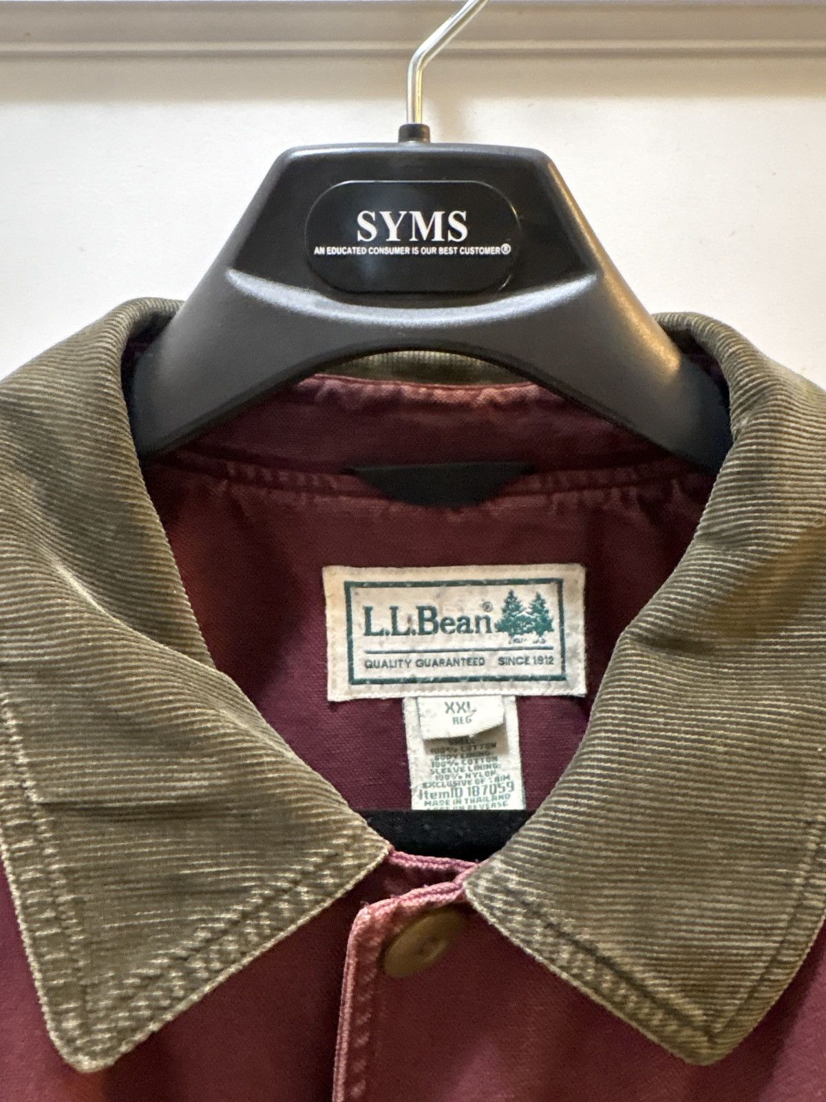 L.L. Bean L.L. Bean Field Coat Barn Jacket Burgundy Size US XXL / EU 58 / 5 - 5 Thumbnail