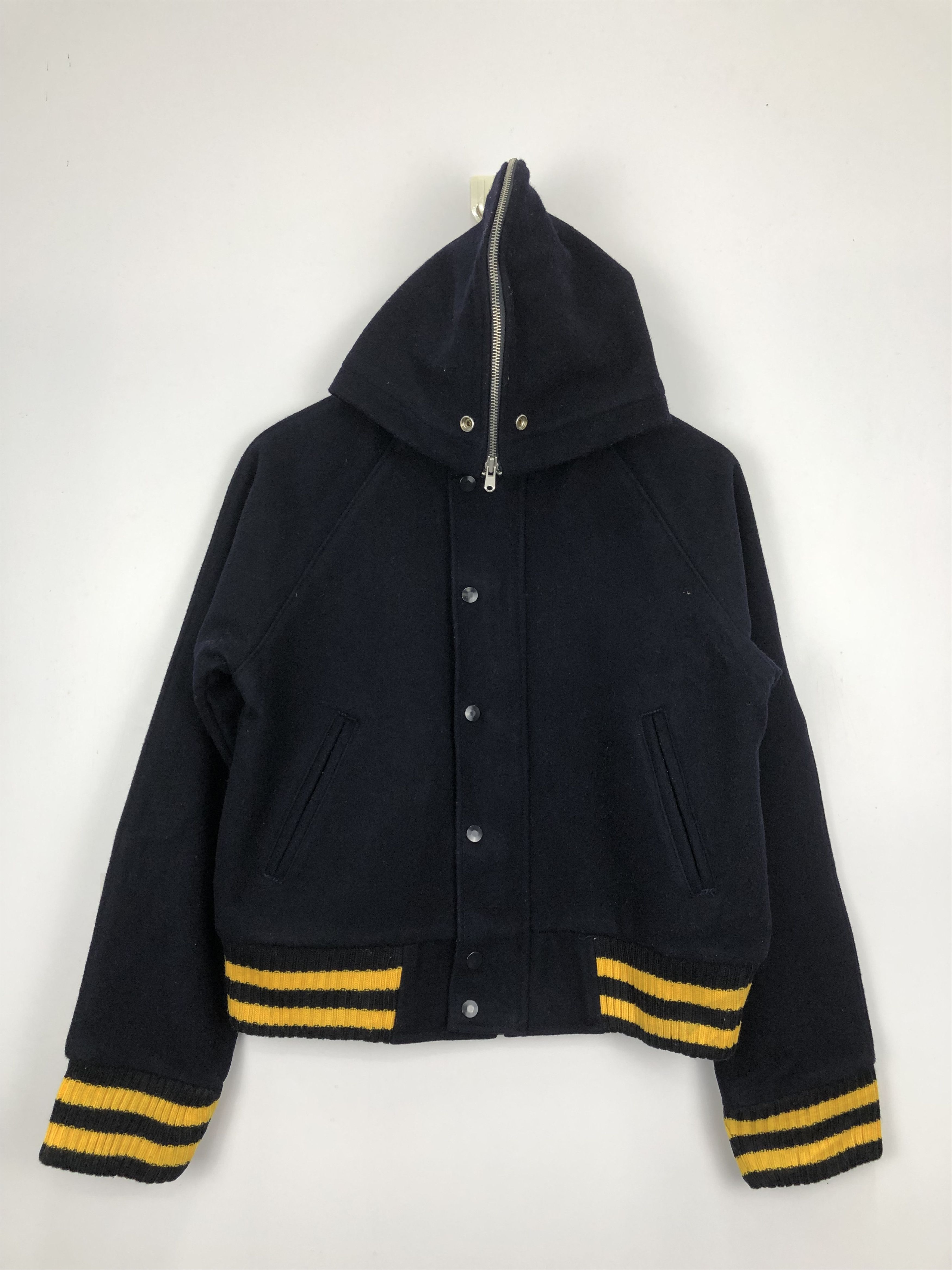 Vintage Vintage 90s Burkman Bros Wool Varsity Jacket Hoodie V0346 Size US S / EU 44-46 / 1 - 1 Thumbnail