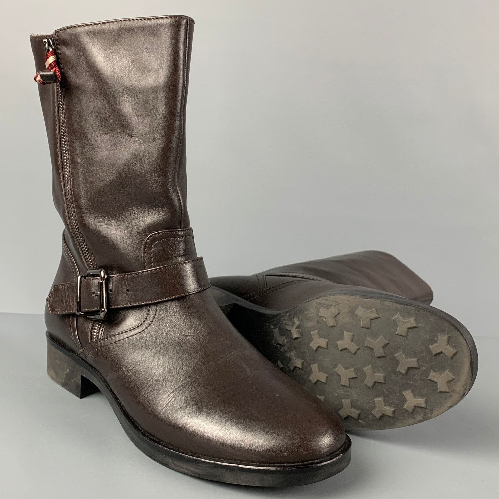 Bally BALLY Size 12 Brown Leather Solid Belted Women Boots Size US 12 / IT 42 - 3 Thumbnail