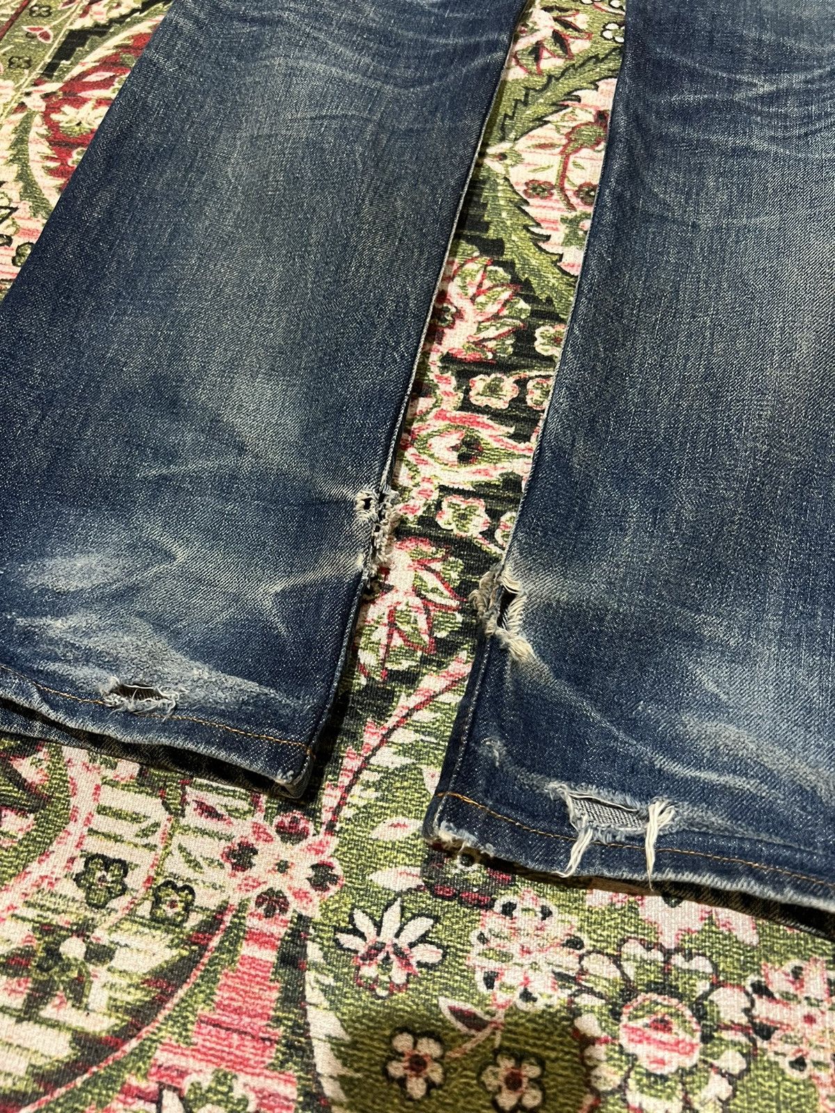 Levi's VINTAGE LEVIS 502 BIG E SELVEDGE DISTRESSED MUD WASH JEANS Size US 28 / EU 44 - 10 Thumbnail