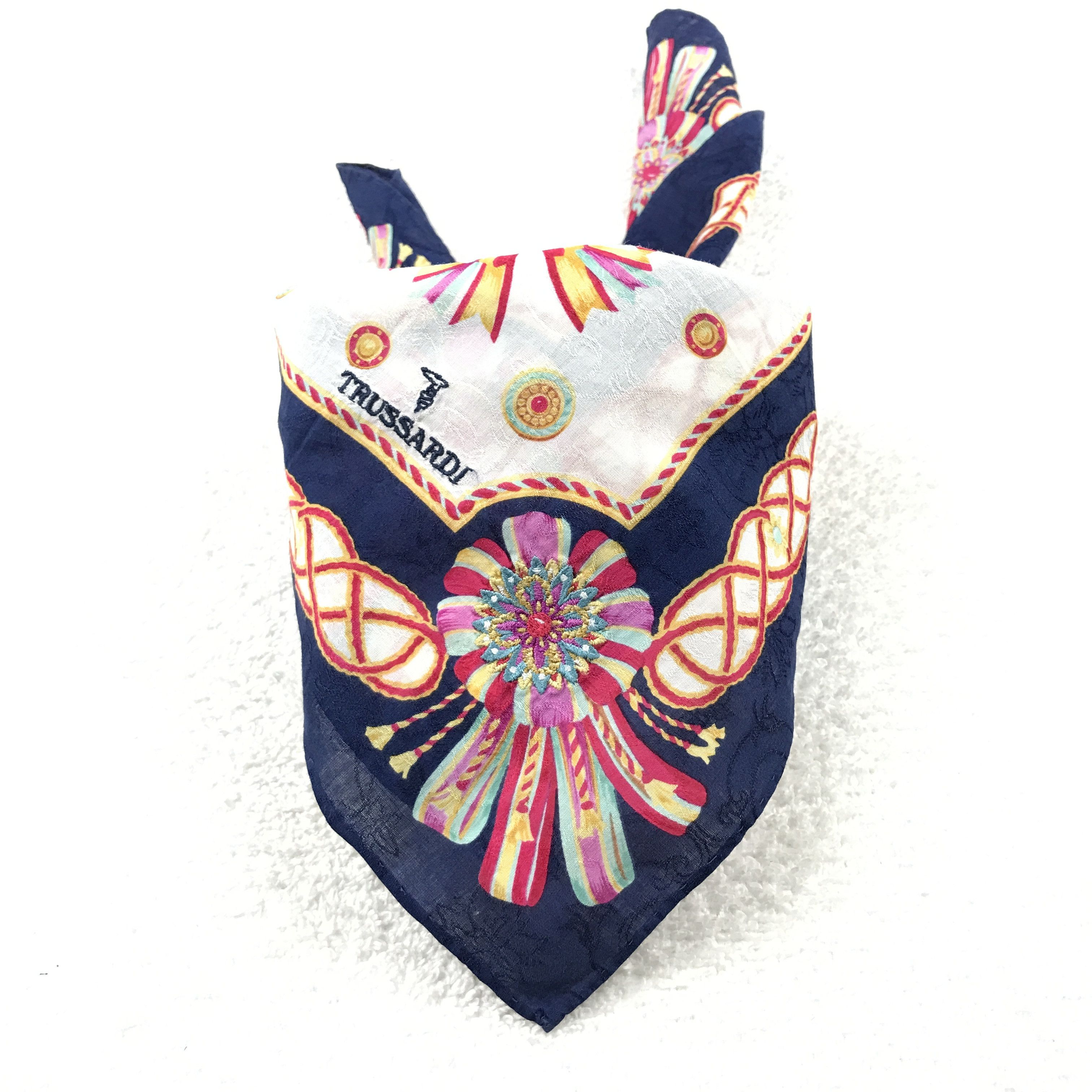 Designer × Trussardi × Vintage Vintage Trussardi Bandana Neckerchief Handkerchief Size ONE SIZE - 4 Thumbnail