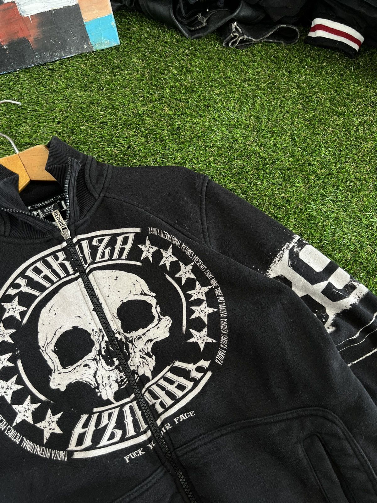 Affliction 2000s AFFLICTION SKULL ZIP ALL OVER PRINT Size US M / EU 48-50 / 2 - 3 Thumbnail