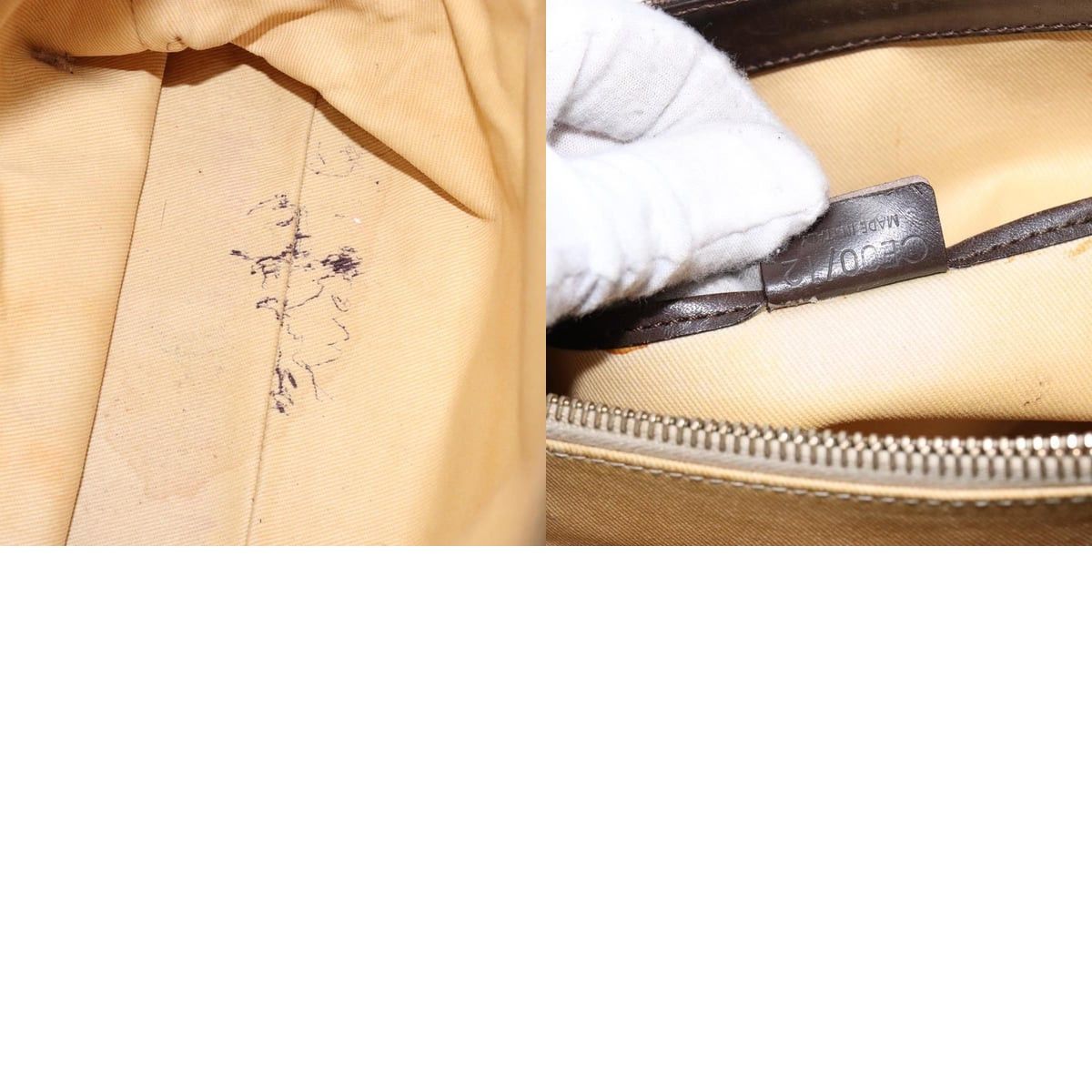 Celine CELINE C Macadam Canvas Hand Bag Brown Gold Size ONE SIZE - 13 Thumbnail
