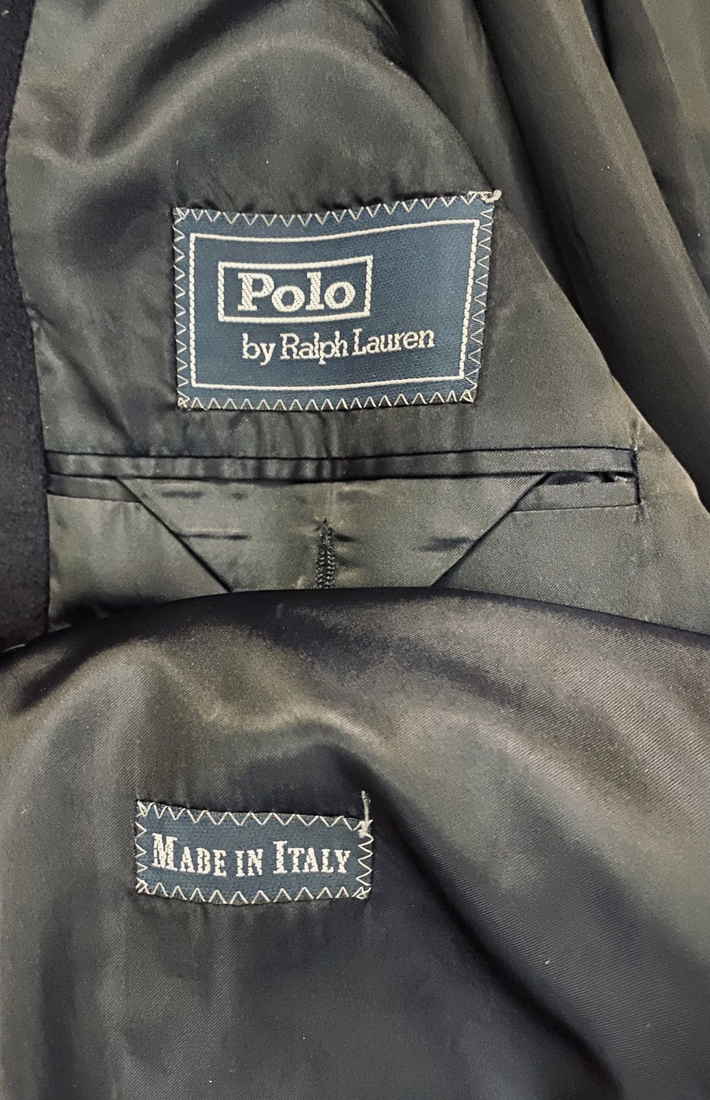 PRL 🇮🇹 Navy Cashmere Heritage Topcoat Made in Italy 38