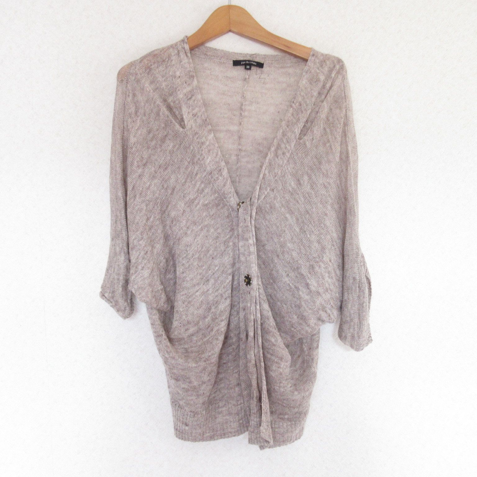 Other pas de calais Linen Knit Cardigan Natural Material Tops DUTY FREE for USA
