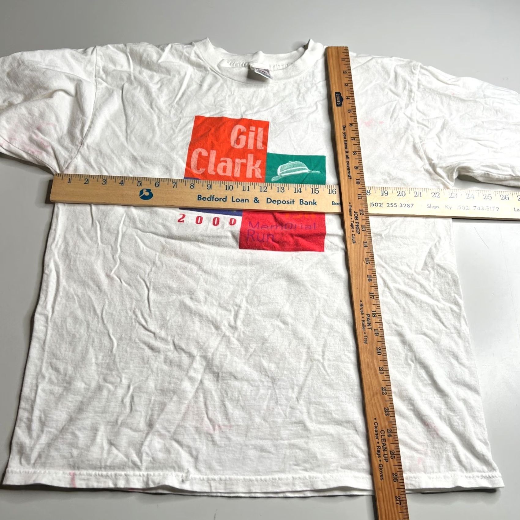 Delta VINTAGE Delta Pro Weight Gil Clark Memorial Run 2000 Long Sleeve T-Shirt Adult L White Cotton Mens Stained Size US L / EU 52-54 / 3 - 5 Thumbnail