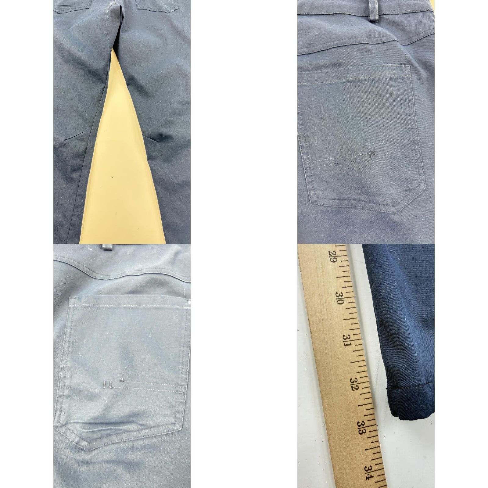 Vintage Myles Pants Mens 2XL Navy Blue Performance Chino Polyester Straight Leg Front Zip Pockets Casual Travel Athletic Size US 39 - 9 Thumbnail