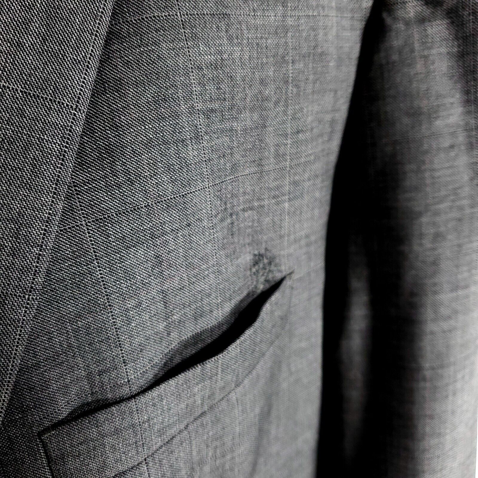 Joseph & Feiss DAMAGED Joseph & Feiss Super 100s Wool 2 Button Blazer 44R O Size 44R - 4 Thumbnail