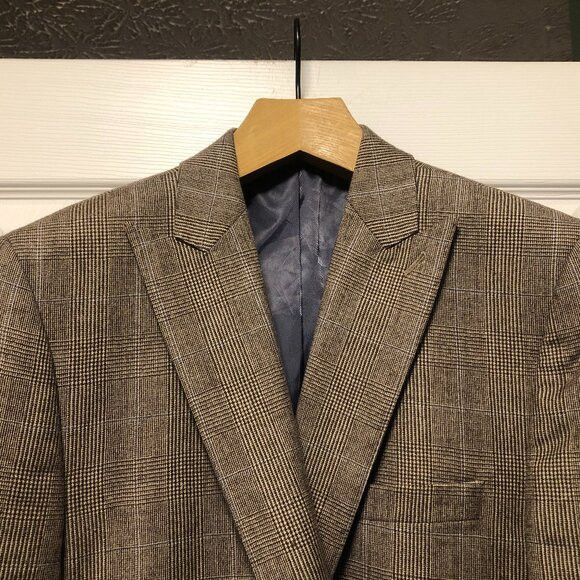 Stafford STAFFORD men's 100%wool blazer sport coat jacket size: 42L Size 42L - 1 Thumbnail