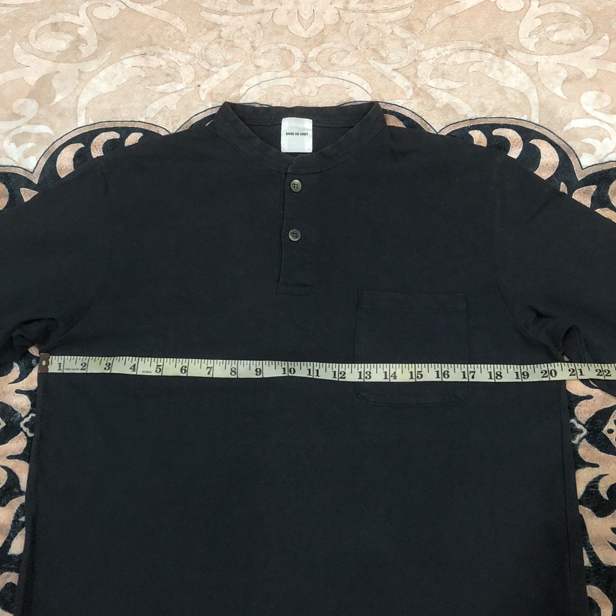 Japanese Brand × Sage De Cret Rare Distressed Sage De Cret Japan 3/4 Henley Tees Size US S / EU 44-46 / 1 - 12 Thumbnail