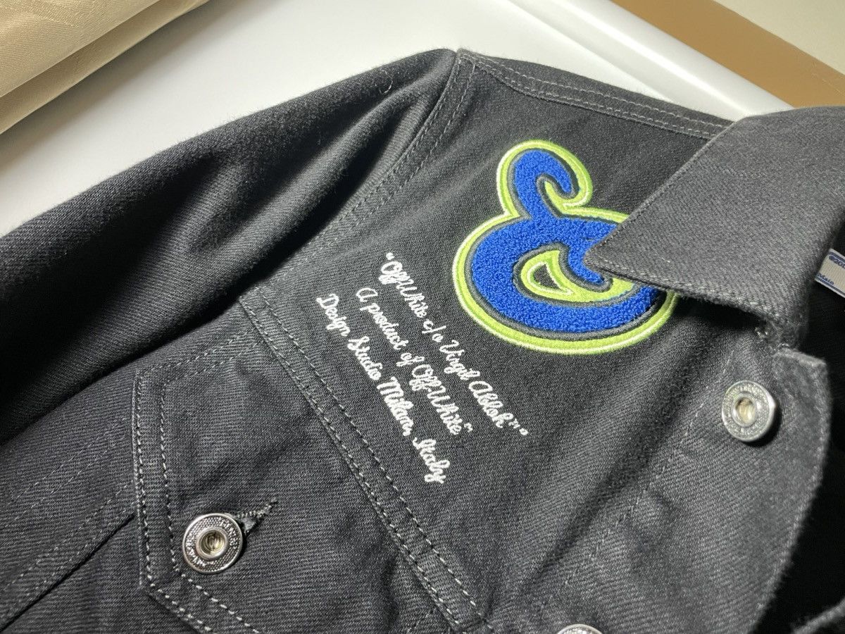 Off-White Off-White Varsity Patch Logo Black Denim Jean Jacket Size US S / EU 44-46 / 1 - 3 Thumbnail