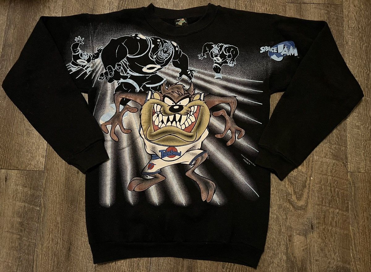 Vintage Vintage Space Jam Taz Crewneck Sweater Size Medium 1996 Size US M / EU 48-50 / 2 - 1 Thumbnail