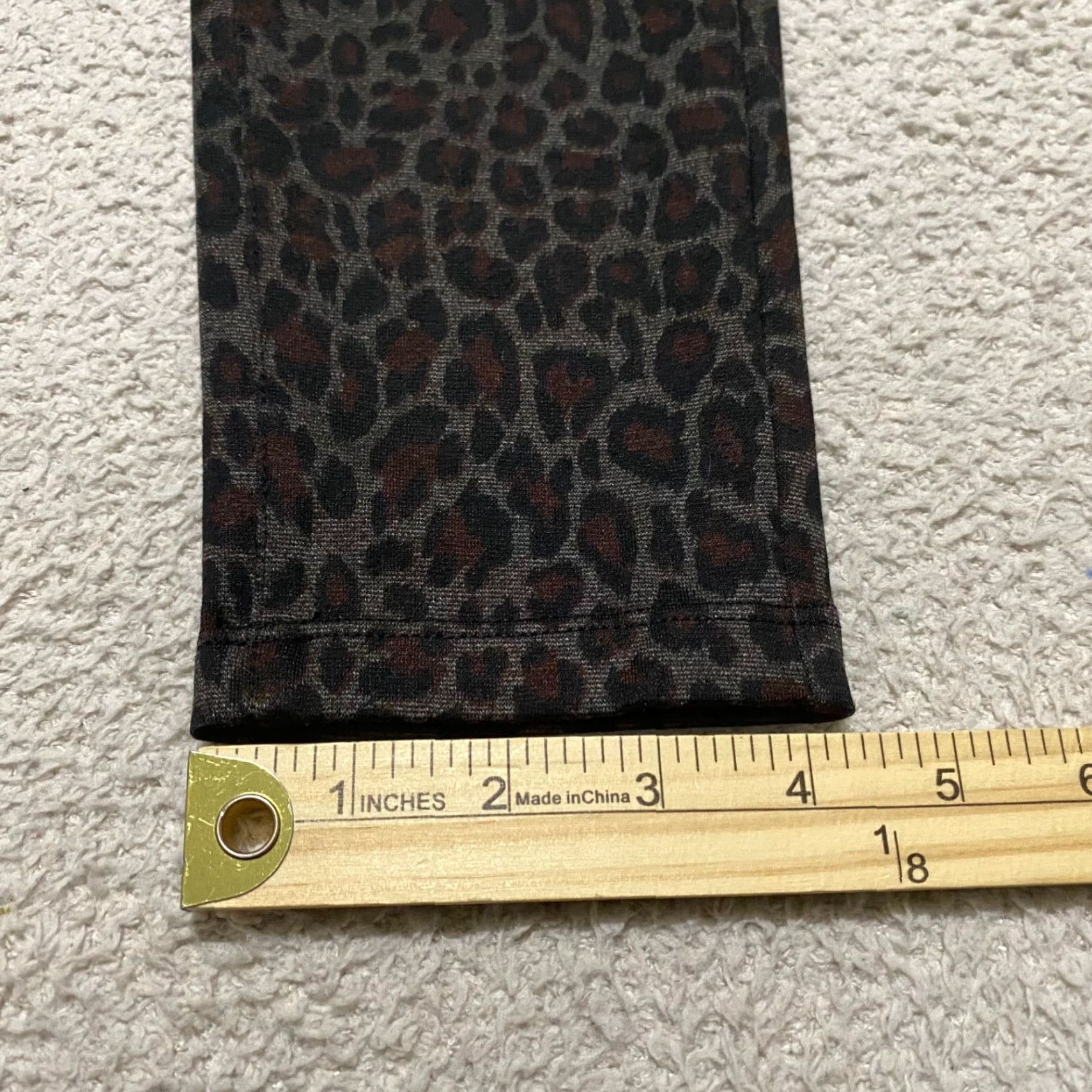 Vintage Liverpool Jeans Pants Womens 2 Brown Cheetah Print Jegging Skinny Mid Rise Ankle 28in Inseam Womens Size 26" / US 2 / IT 38 - 2 Thumbnail
