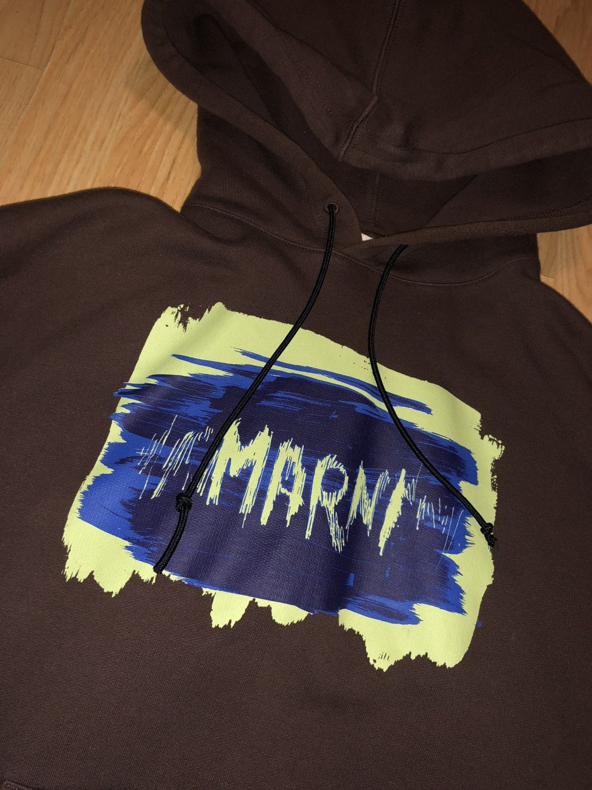 Marni Marni Graphic Print Brown Hoodie - Size Extra Small Size US XS / EU 42 / 0 - 2 Thumbnail