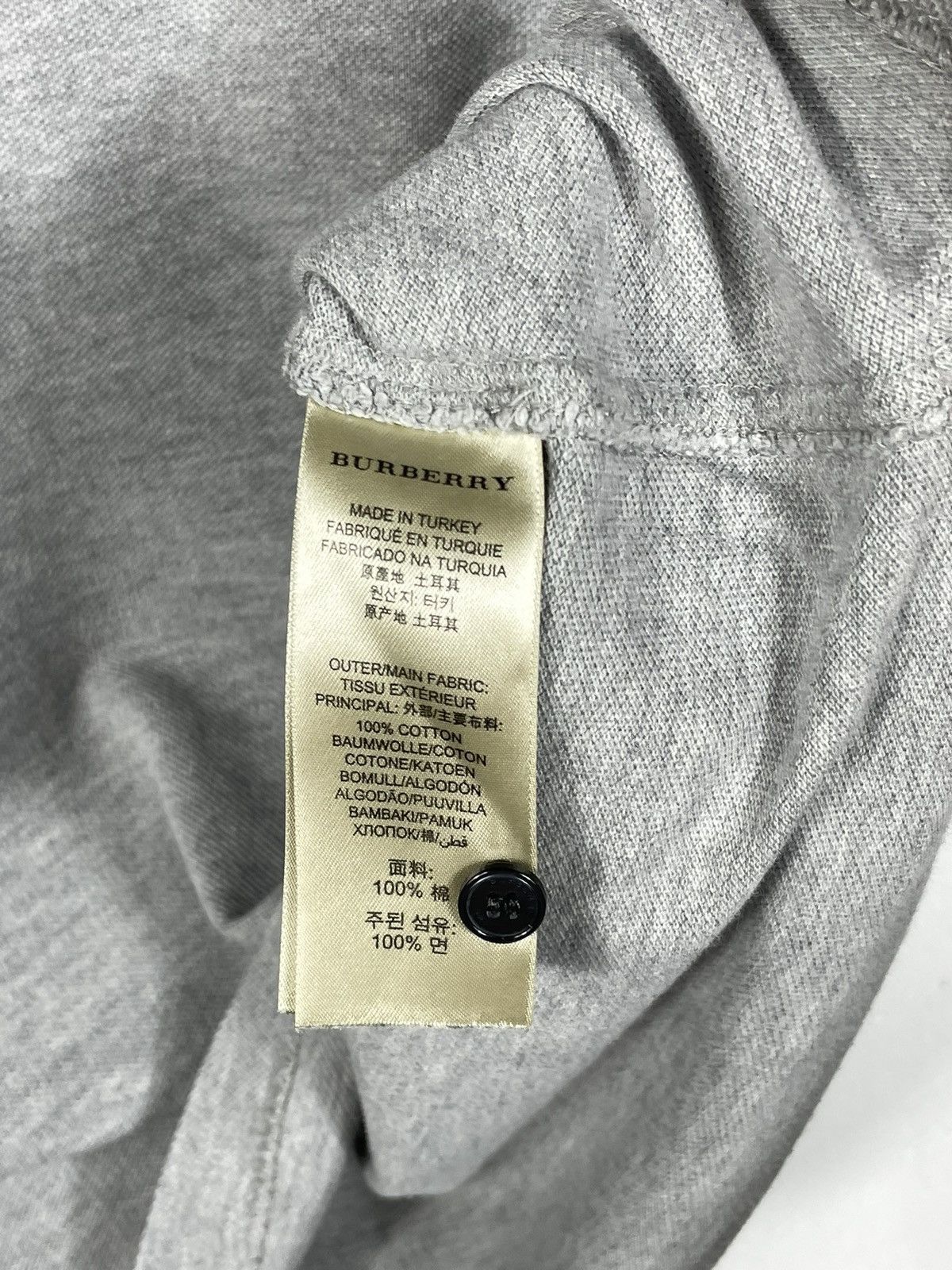 Burberry Burberry Gray Polo T-shirt Short Sleeve Tee Old Money Luxury Size US L / EU 52-54 / 3 - 8 Thumbnail