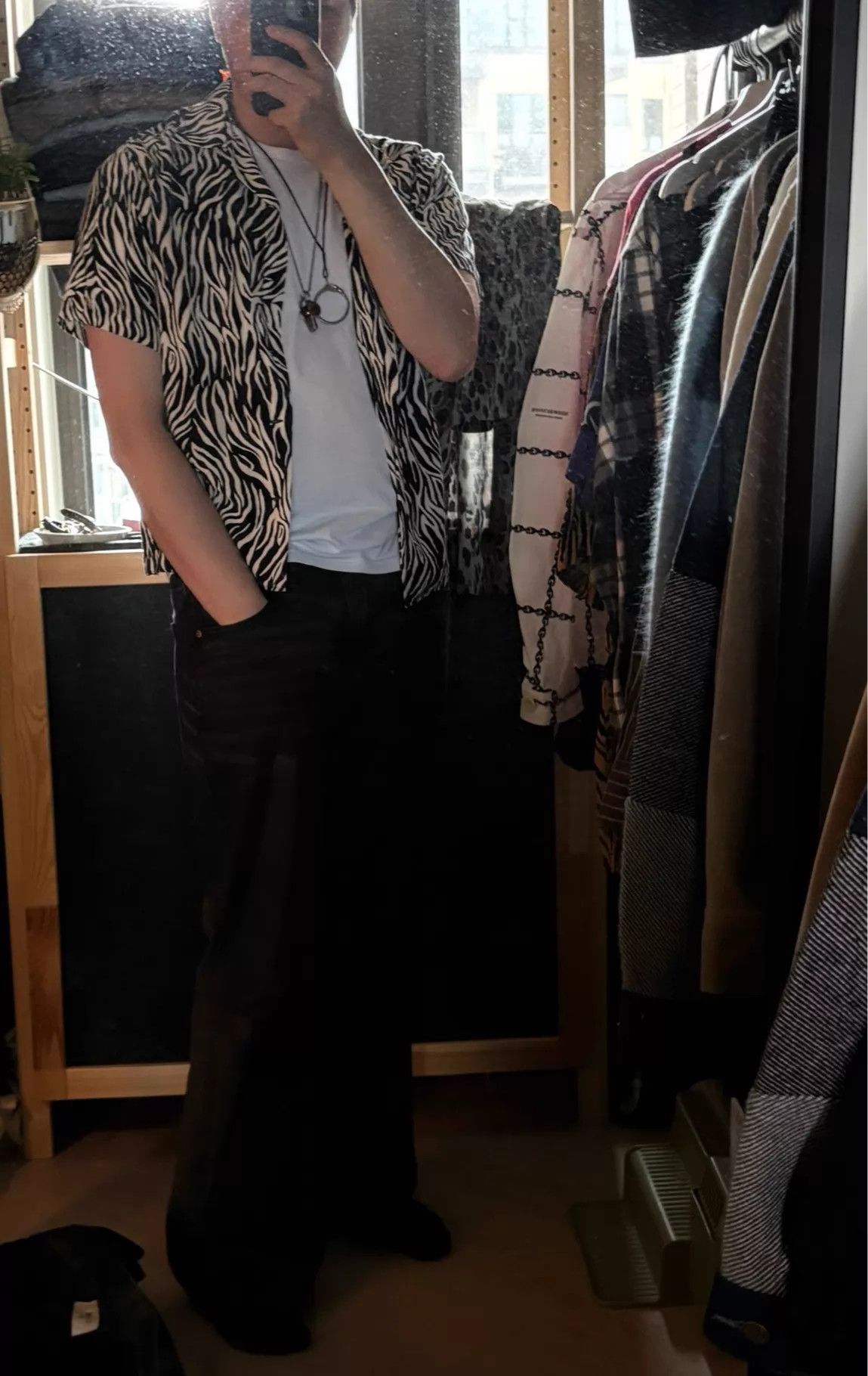 Celine Celine Hedi Slimane SS2020 Zebra Hawaiian Shirt 39 Size US M / EU 48-50 / 2 - 2 Thumbnail