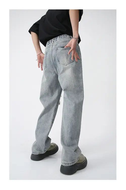 Other Men's straight trendy ripped jeans Size US 32 / EU 48 - 4 Thumbnail