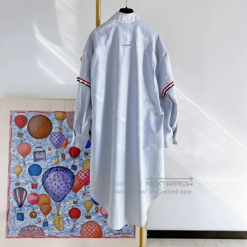 Thom Browne Thom Browne Blue Striped Shirt Dress Size XS / US 0-2 / IT 36-38 - 2 Thumbnail
