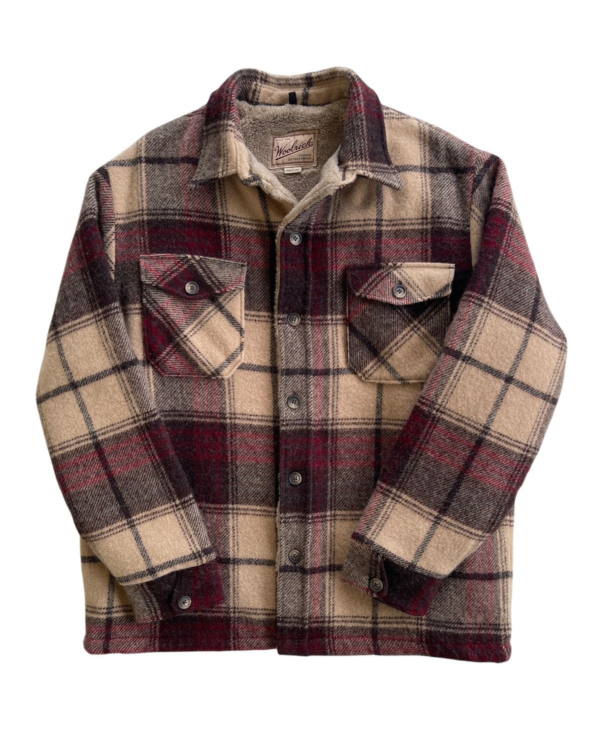 Woolrich Woolen Mills Vintage 1995s Woolrich Wool Plaid Sherpa Jacket Size US L / EU 52-54 / 3 - 1 Thumbnail