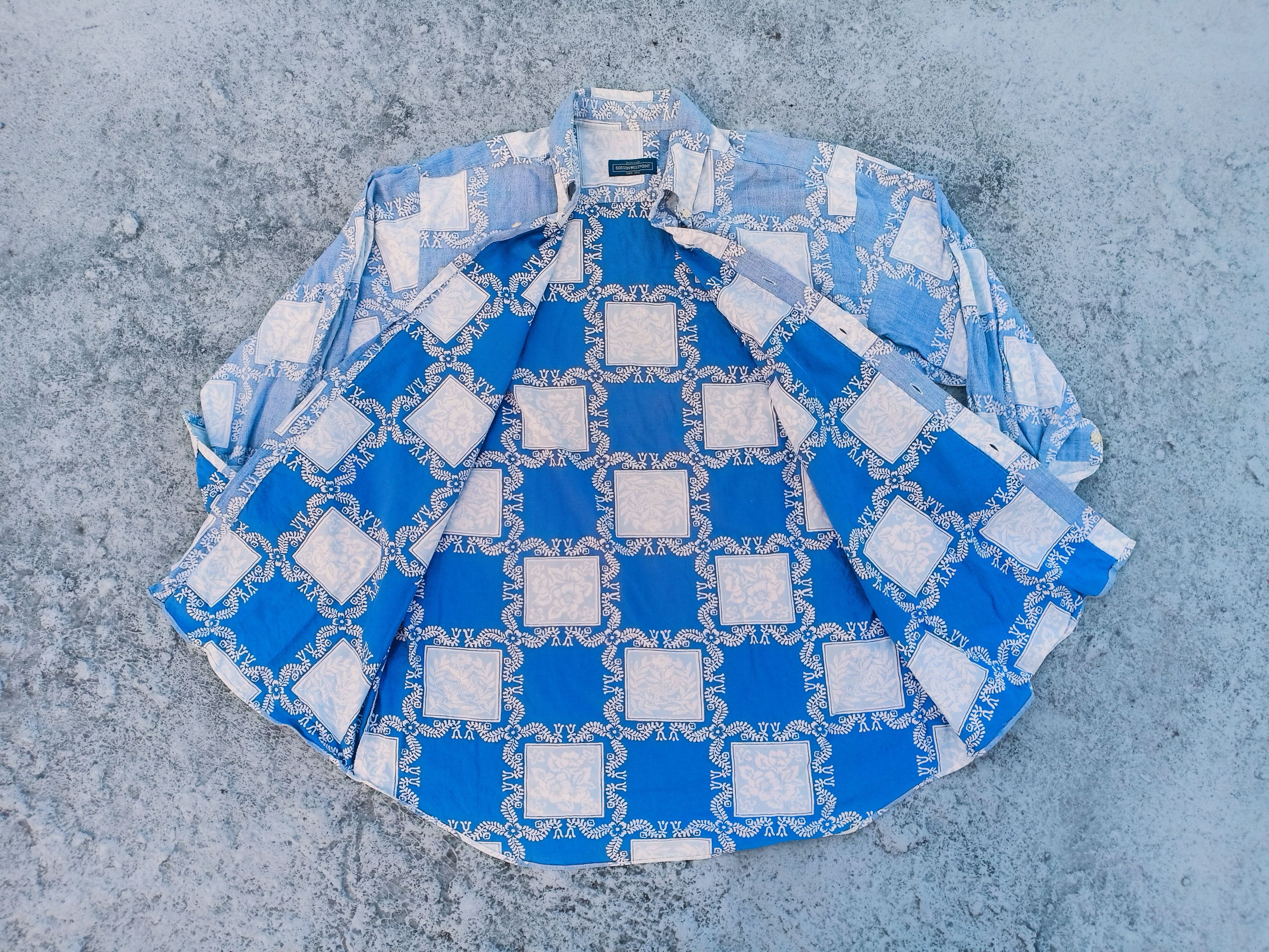 Vintage Rare BOBSON reverse fabric long sleeve shirt Size US M / EU 48-50 / 2 - 1 Thumbnail