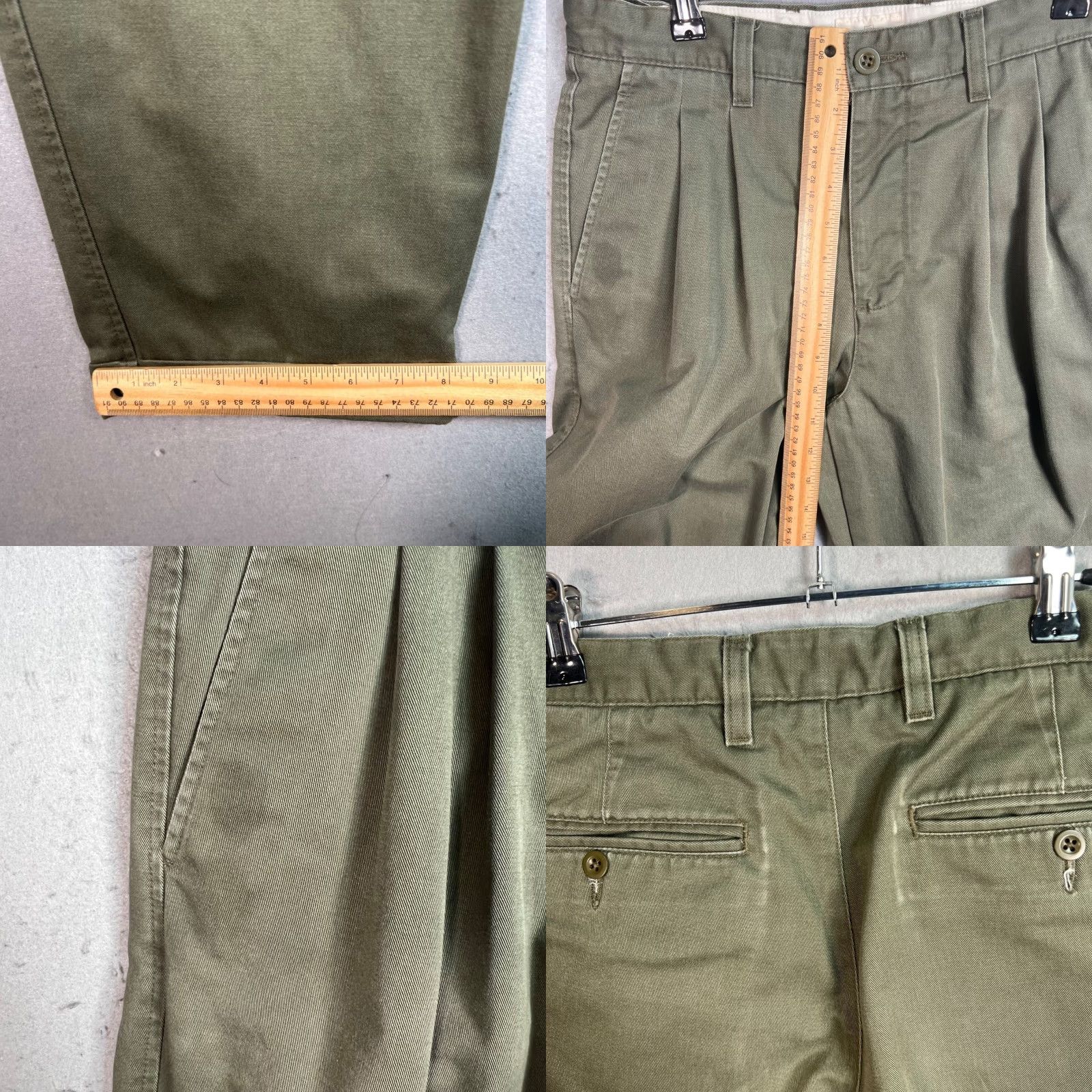 Gap Gap Khakis Relaxed Fit Mens Pants Size 31 x 32 Olive Green Cotton Size US 31 - 8 Thumbnail