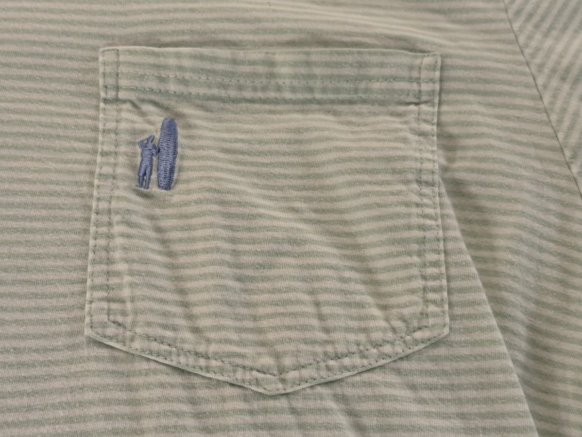 johnnie-O Johnnie-O Green Striped Short Sleeve Polo West Coast Prep Size US XL / EU 56 / 4 - 3 Thumbnail