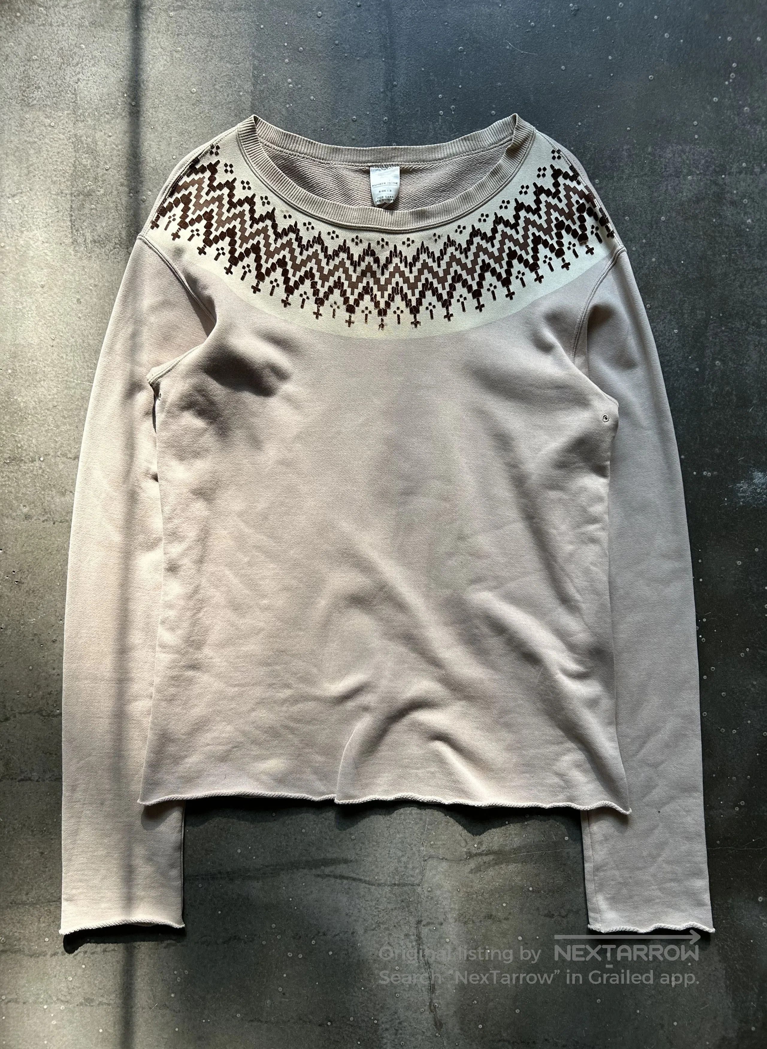 Number (N)ine Number Nineteen Long Sleeve Printed Top. Size US L / EU 52-54 / 3 - 1 Thumbnail