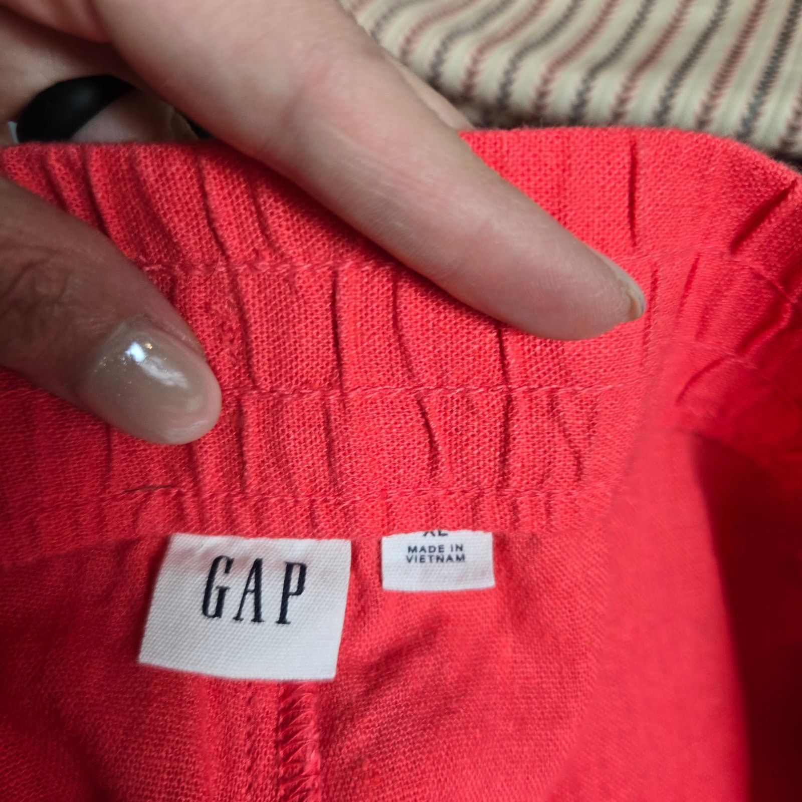 Gap NWT Gap pull on utility linen blend shorts sz XL coral Size 36" / US 14 / IT 50 - 4 Thumbnail
