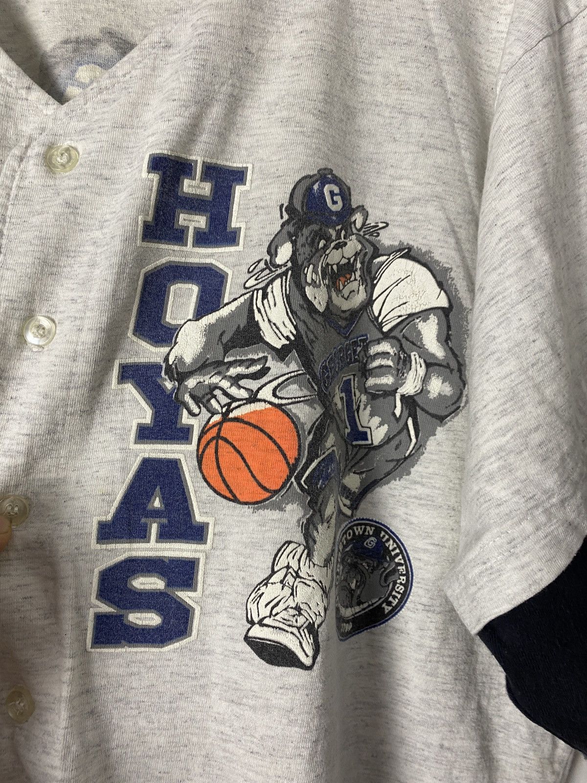 NBA × Vintage Vintage Georgetown University Shirt Size US XL / EU 56 / 4 - 4 Thumbnail