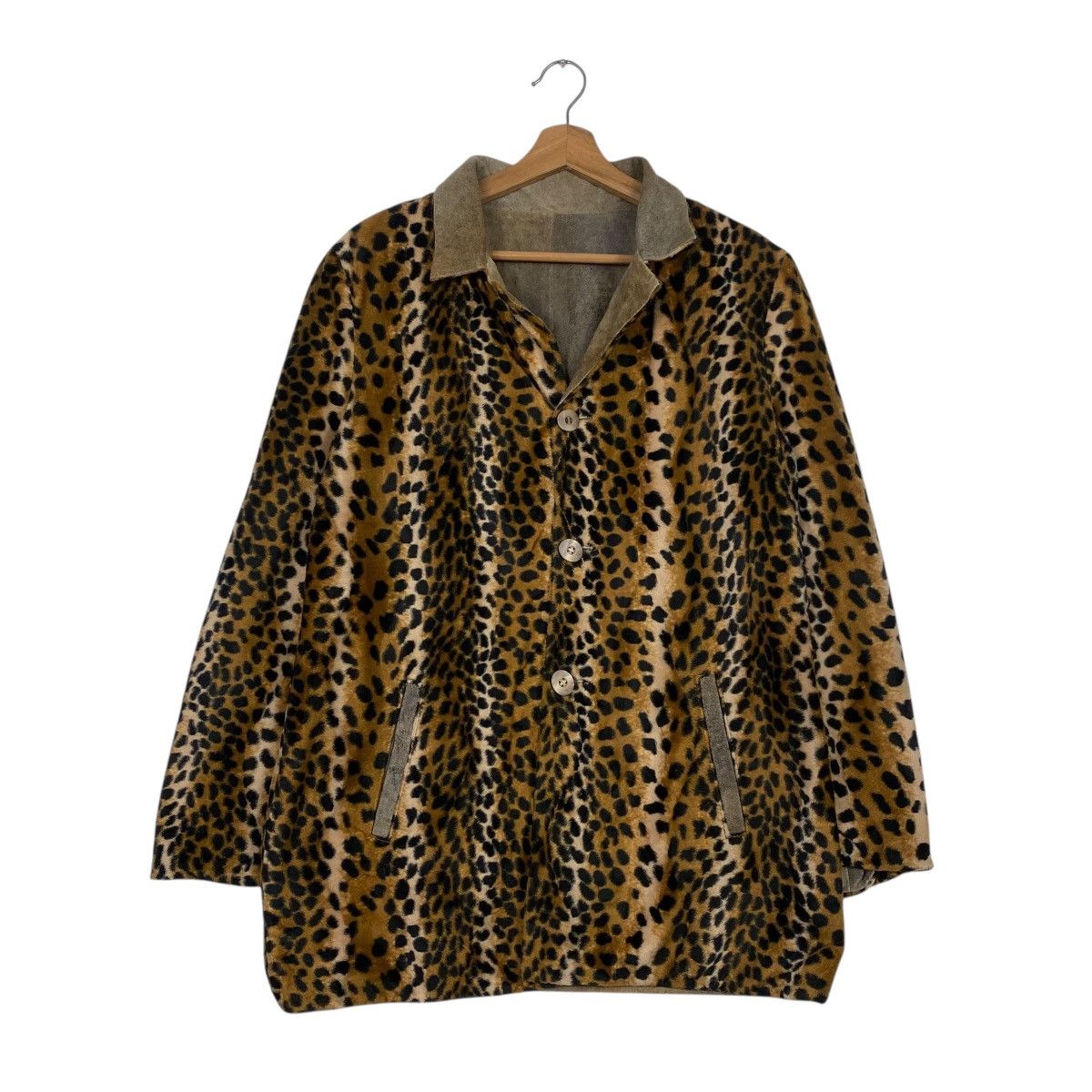 Designer Vintage Pilerria leopard revesable coat jacket Size US M / EU 48-50 / 2 - 1 Thumbnail