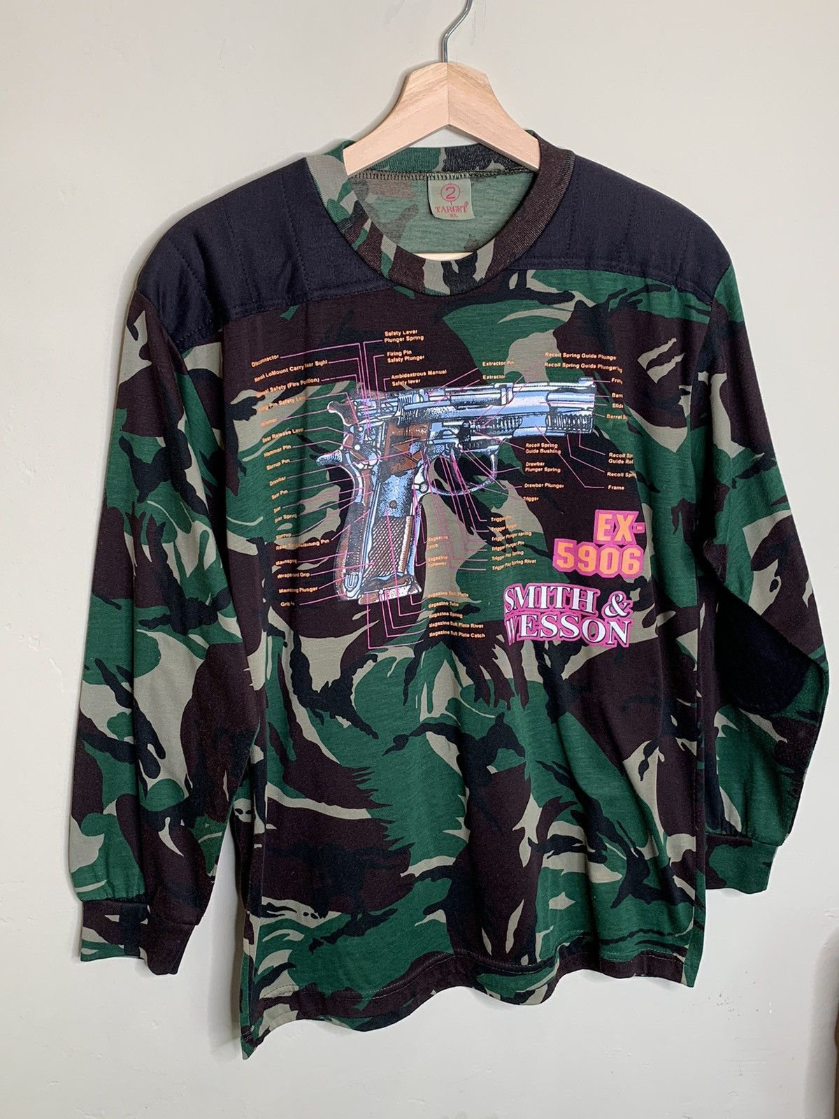 *RARE* Vintage Smith & Wesson EX-5906 Gun Camo LS Shirt