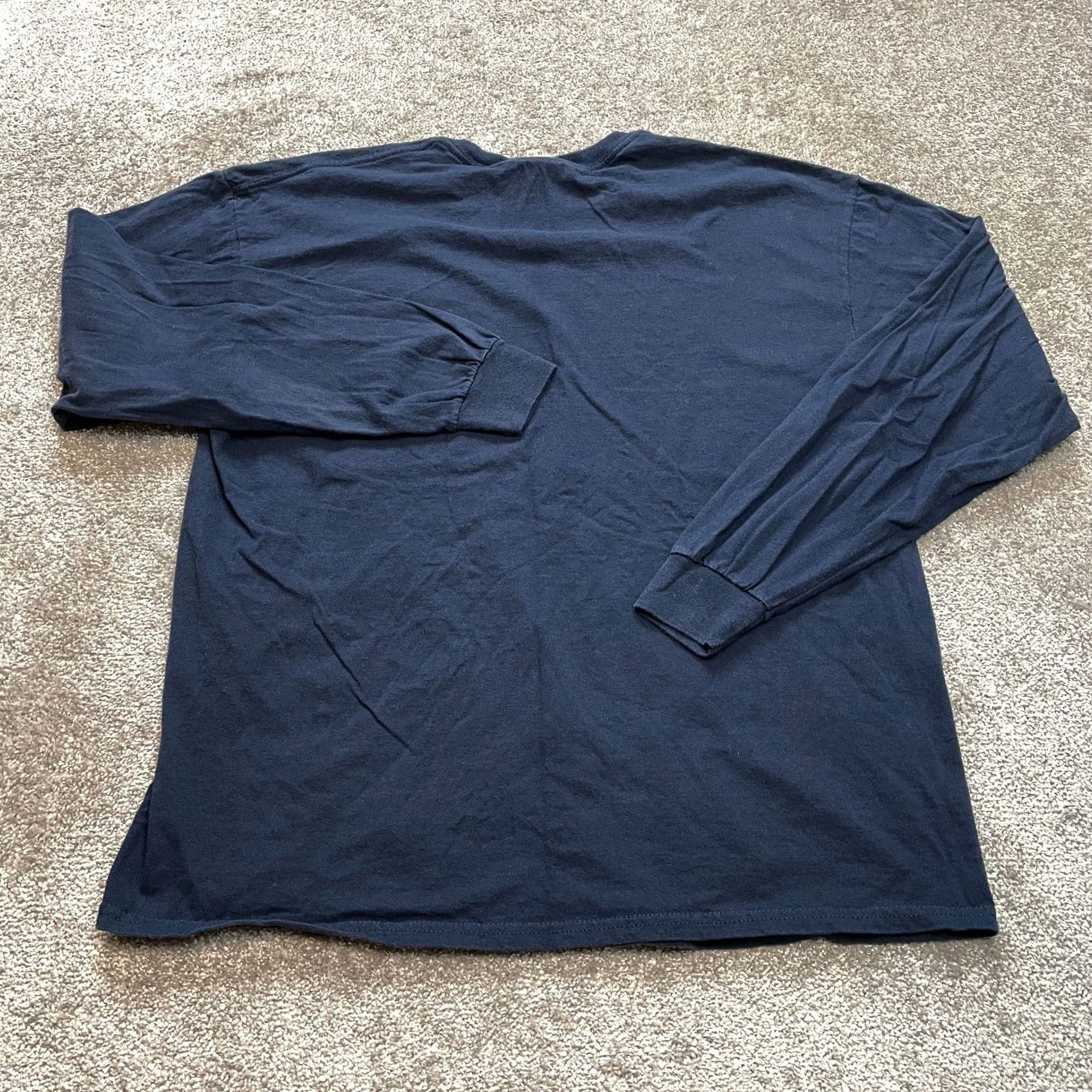 Gildan Gildan Heavy Cotton Shirt Adult XL Blue Year of the Water Tiger Graphic Tee Crew Neck Long Sleeve Logo All Seasons Regular Unisex T-Shirt Size US XL / EU 56 / 4 - 8 Thumbnail
