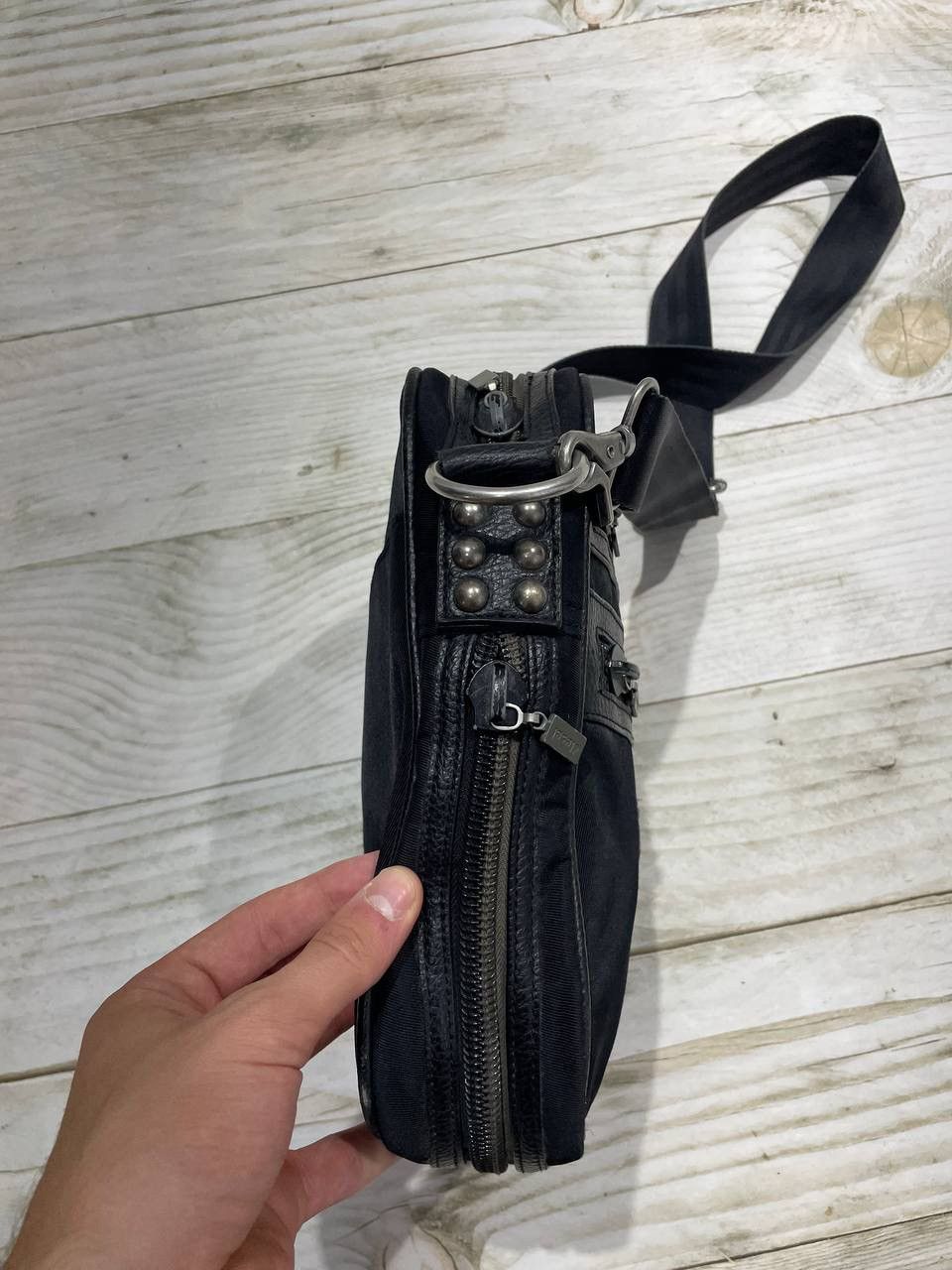 Diesel Vintage Diesel Messenger Bag Y2K Avant-Garde Leather/Nylon Size ONE SIZE - 6 Thumbnail