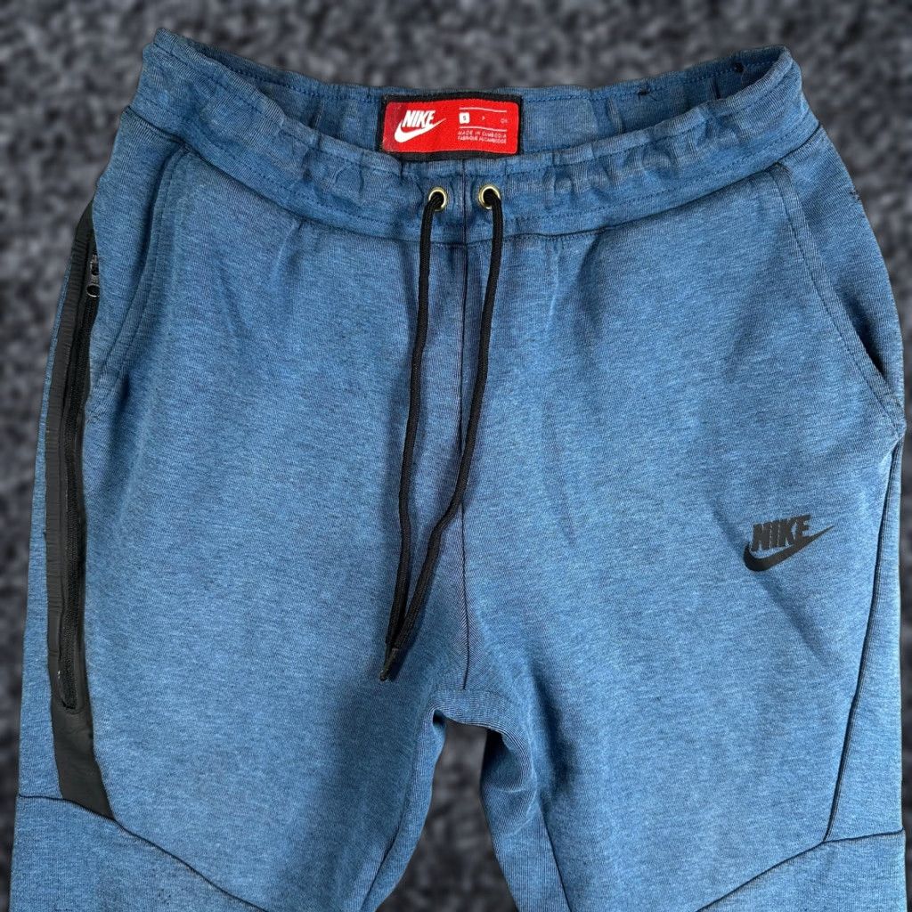 Nike Nike Tech Fleece Pants Mens Small Blue Joggers Sweatpants Zip Pocket 805162-457 Size US 29 - 1 Thumbnail