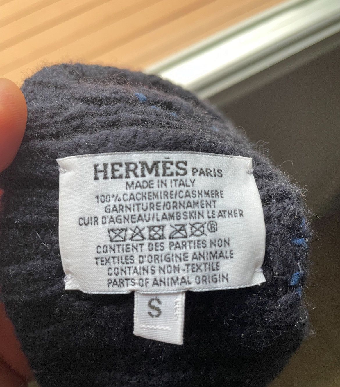 Hermes Blue Cashmere Beanie (SIZE SML Size 26 - 3 Thumbnail