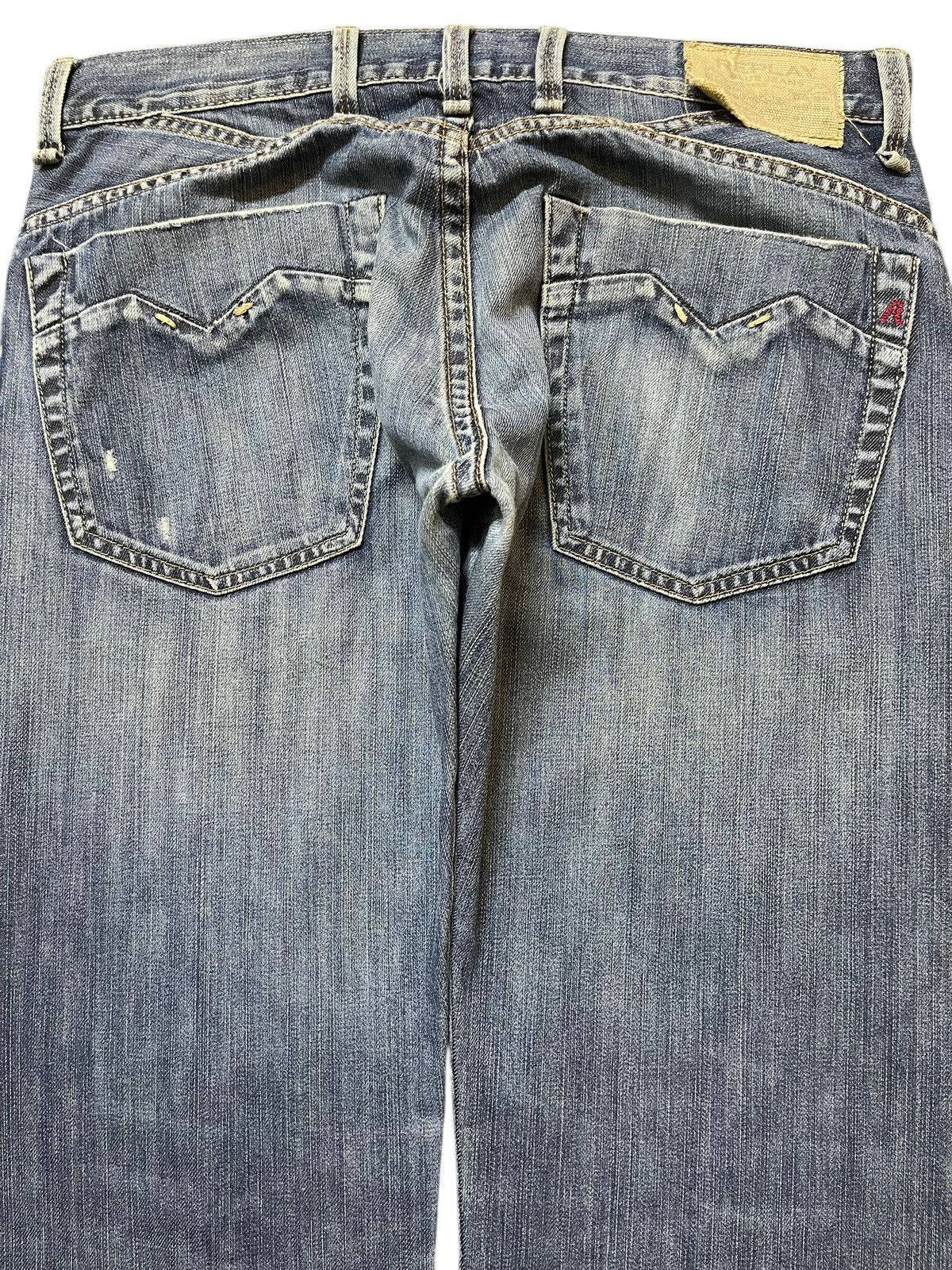 Replay Blue Faded Wash Avant Garde Style Loose Jeans
