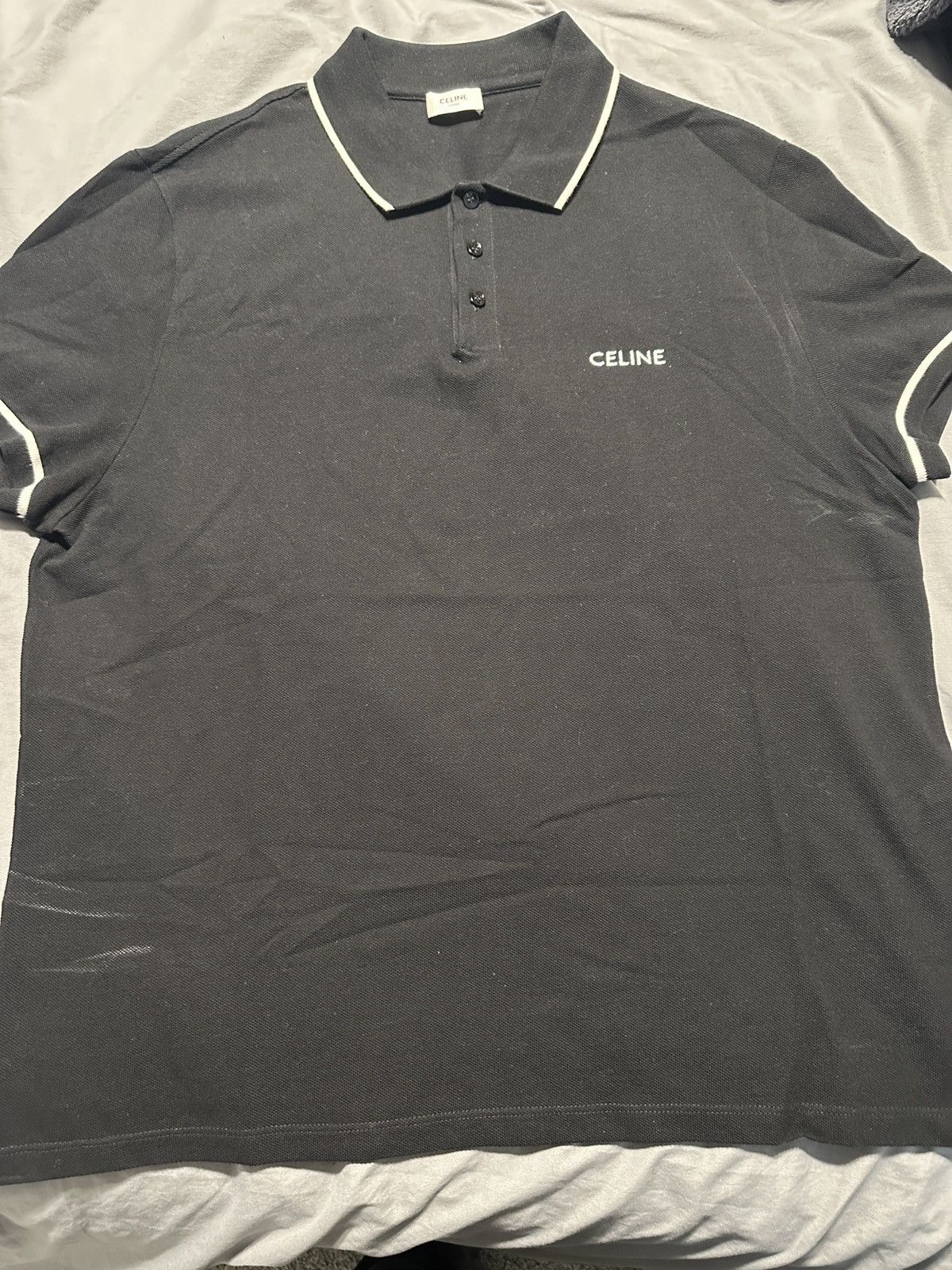 Celine Celine Black Polo Shirt XXL Size US XXL / EU 58 / 5 - 1 Thumbnail