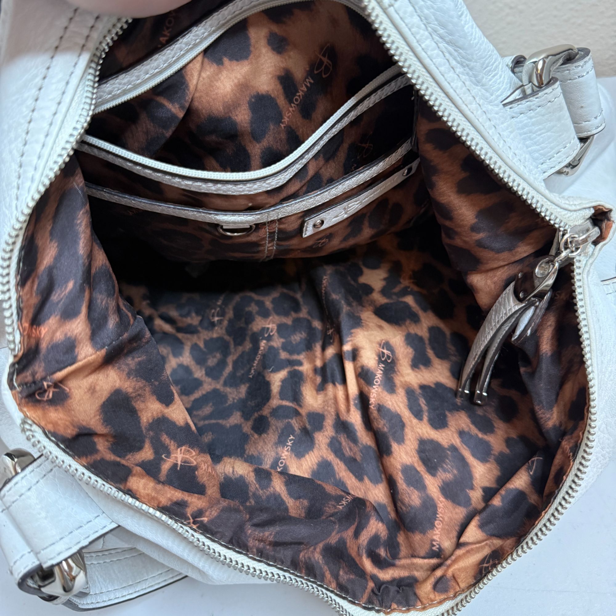 Other B Makowsky Leather Hand Bag DUAL STRAP Strap Boho Purse XL Size ONE SIZE - 5 Thumbnail