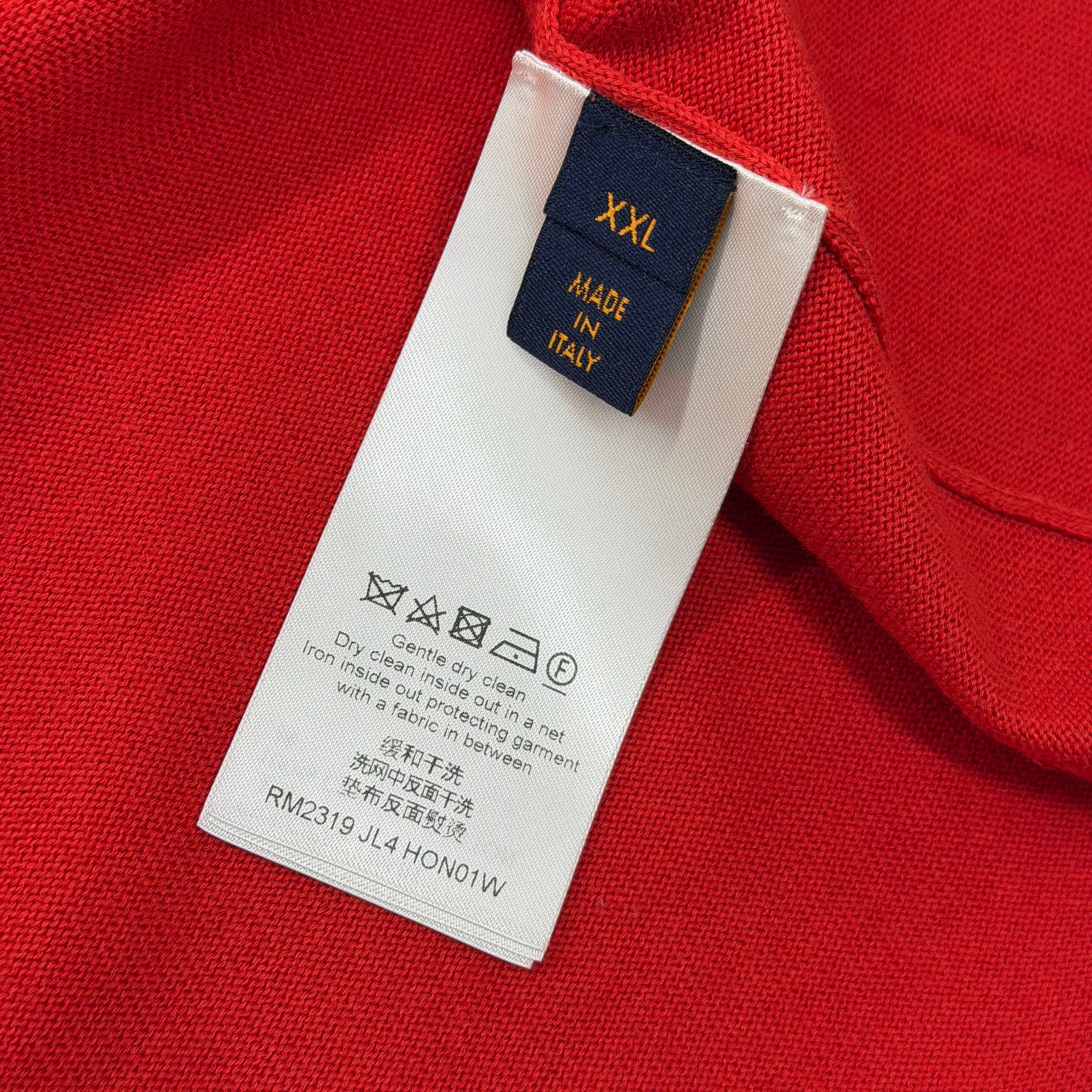 Louis Vuitton Louis Vuitton Intarsia Graphic Tee Red XXL Size US XXL / EU 58 / 5 - 6 Thumbnail