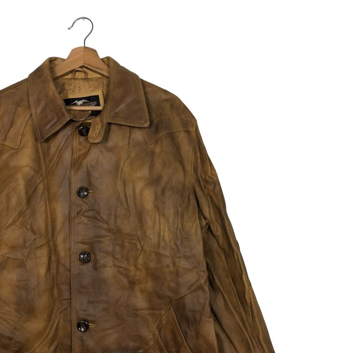Harley Davidson 🔥VINTAGE GENUINE LEATHER LONG JACKET HARLEY DAVIDSON BIKER Size US M / EU 48-50 / 2 - 7 Thumbnail