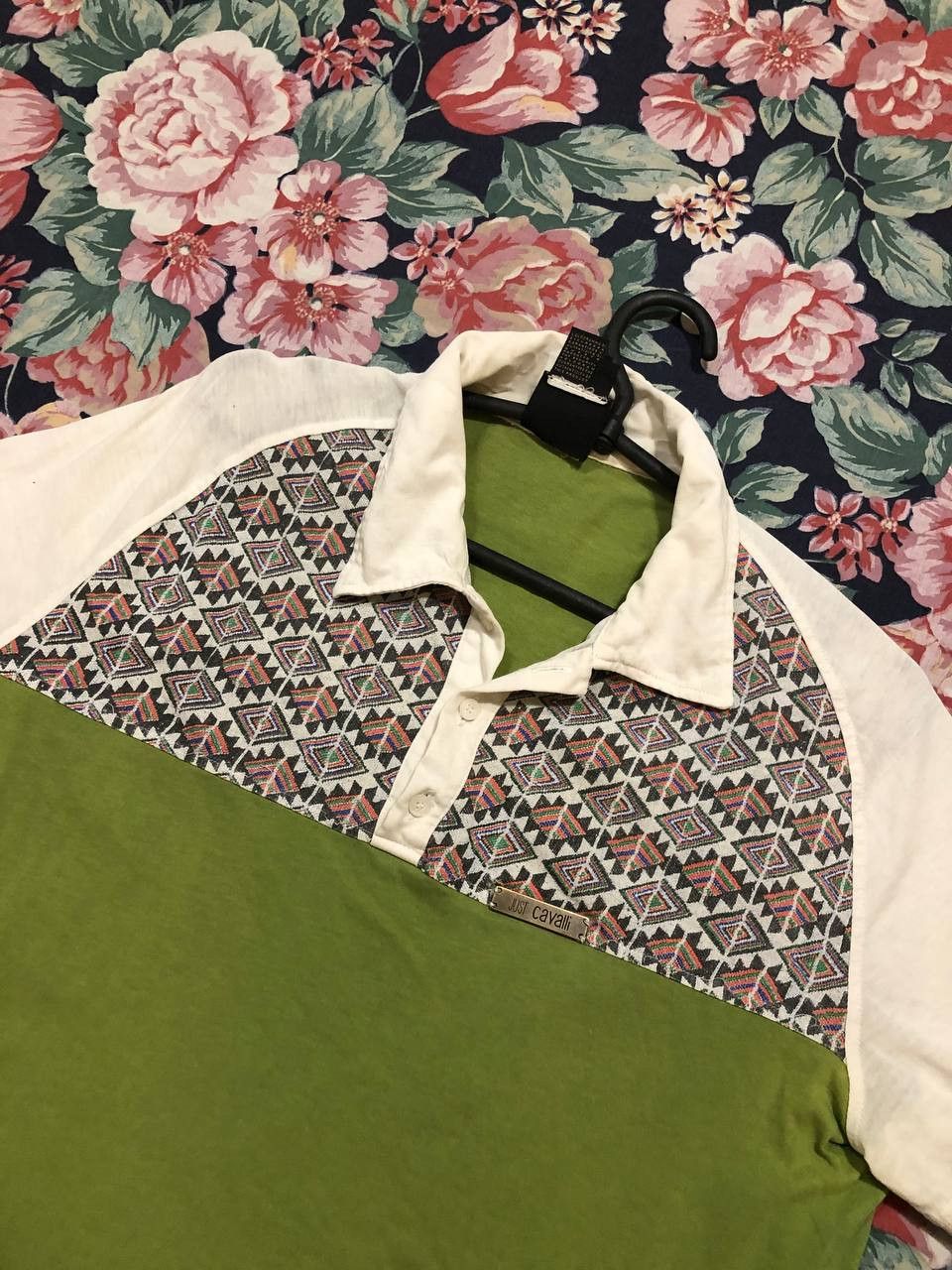 Just Cavalli Vintage Polo green Just Cavalli T-shirt Y2K size L Size US L / EU 52-54 / 3 - 11 Thumbnail