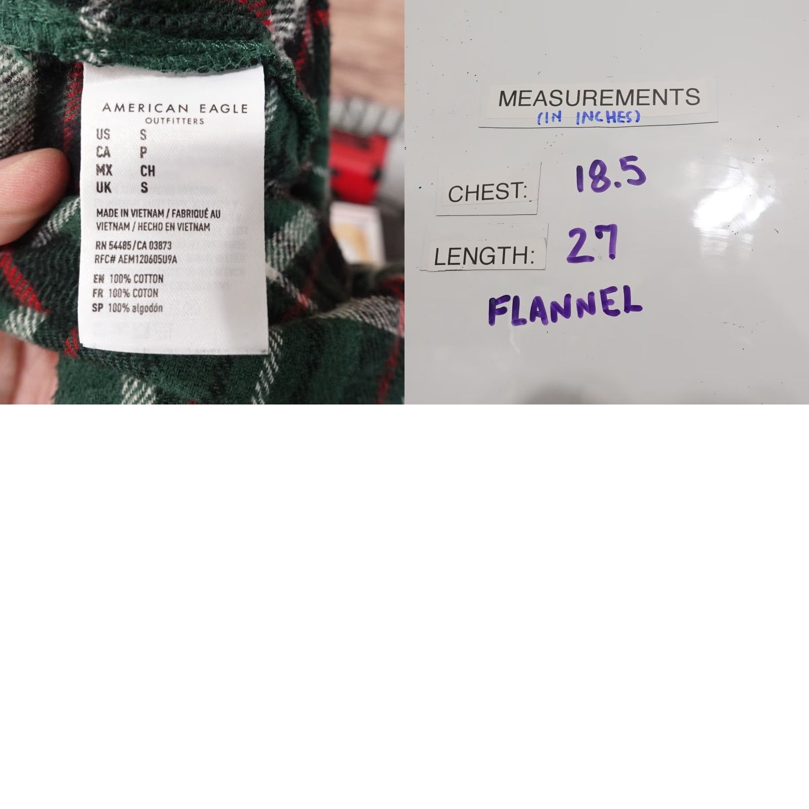 Vintage VINTAGE American Eagle Women’s Flannel Shirt Small Green Plaid Casual Basic 90s Size S / US 4 / IT 40 - 8 Thumbnail