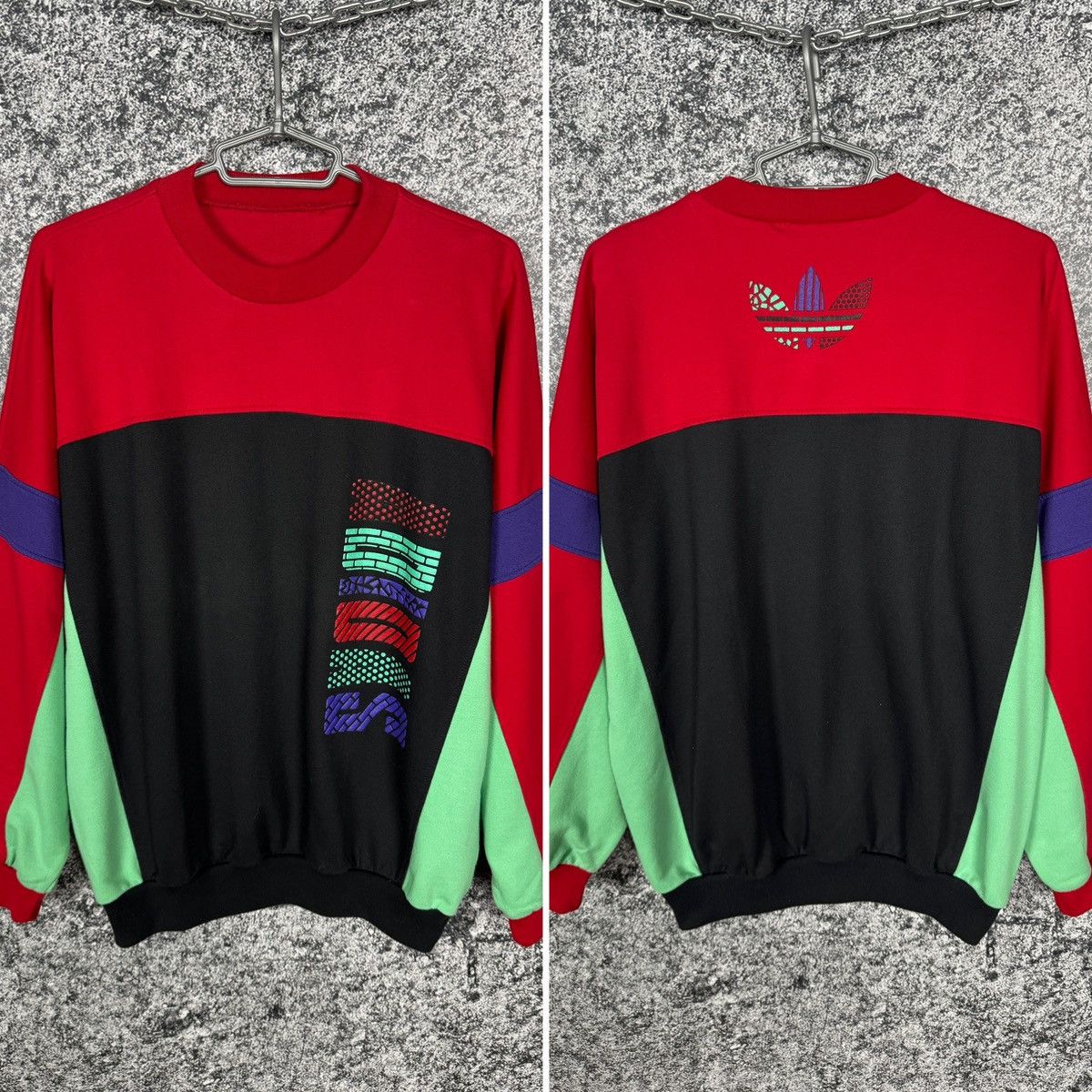 Adidas Adidas Vintage Crewneck Sweatshirt 90s Retro Logo Size M Size US M / EU 48-50 / 2 - 1 Thumbnail